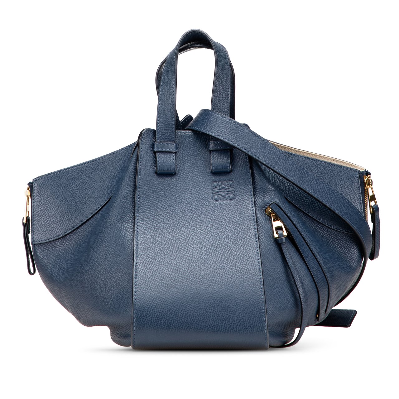 Loewe Small Leather Hammock Satchel Blauw
