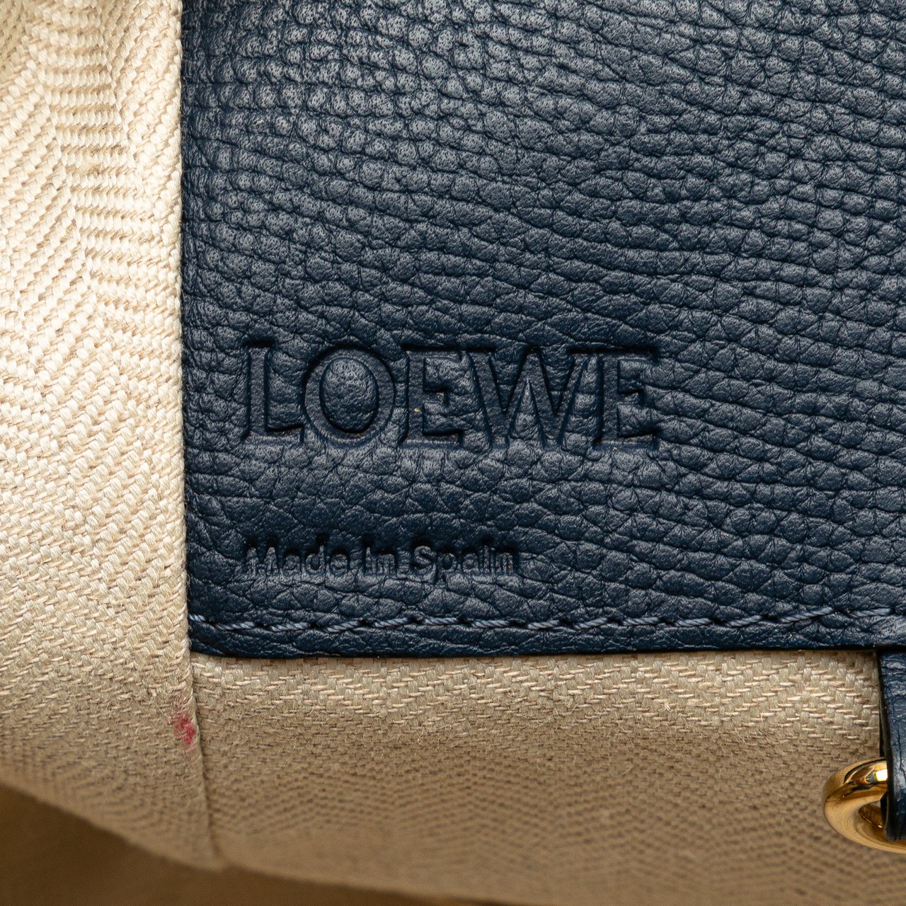 Loewe Small Leather Hammock Satchel Blauw