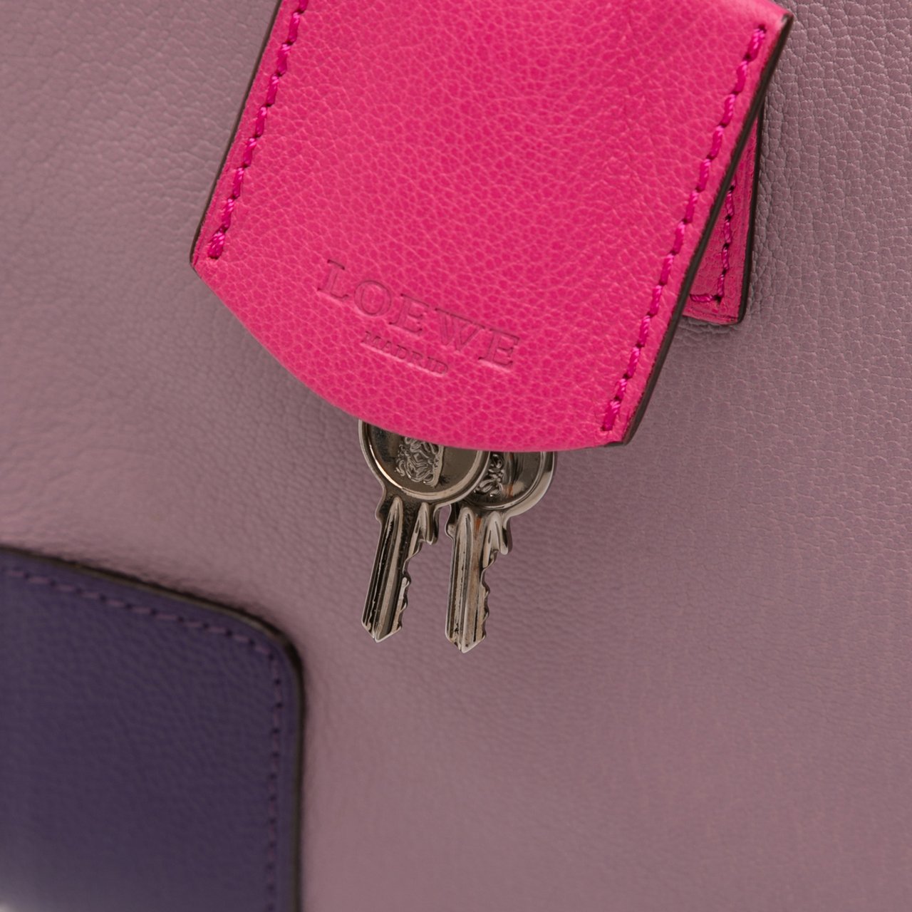 Loewe Tricolor Goatskin Amazona 28 Paars