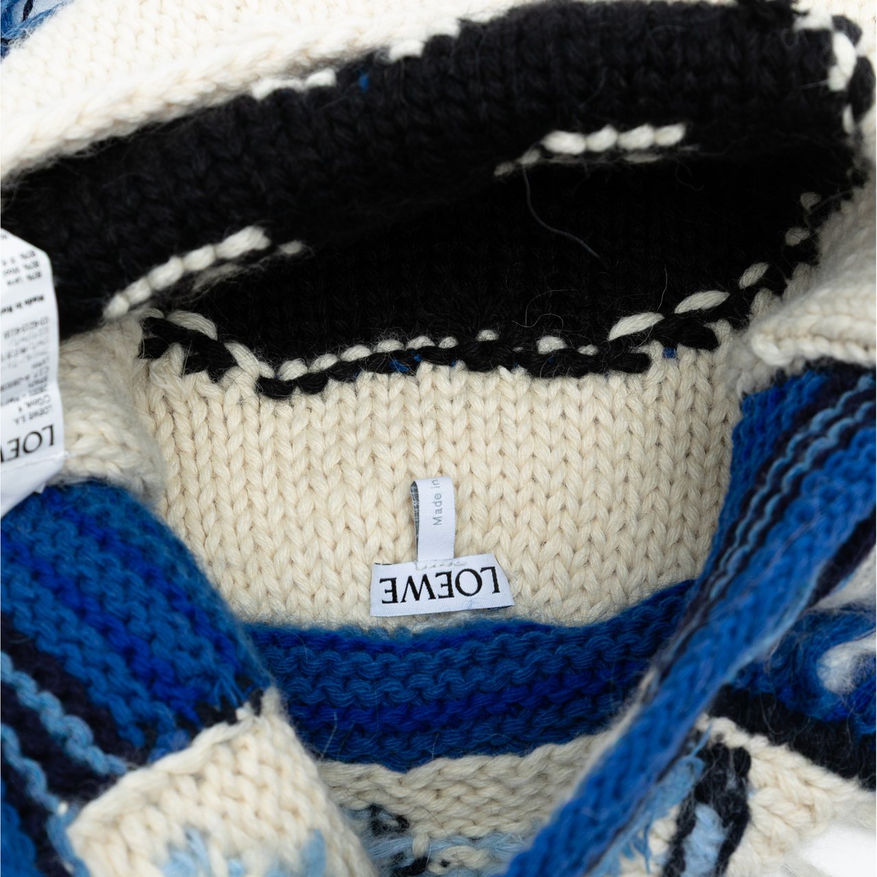 Loewe Knitted Wool Dragon Fringed Flap Crossbody Wit