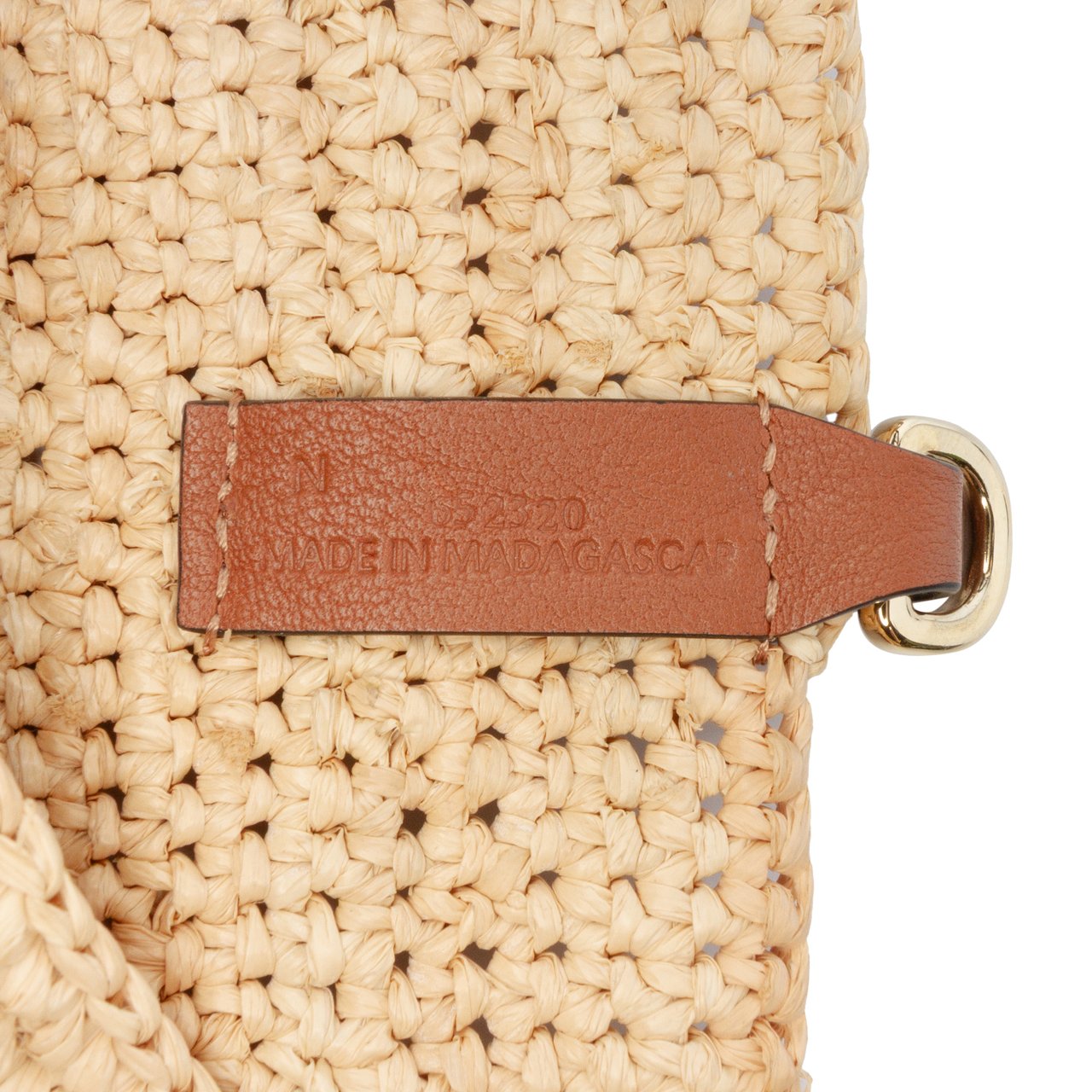 Loewe Mini Raffia Slit Satchel Bruin
