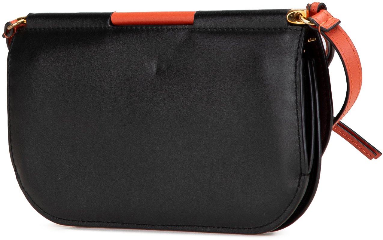 Loewe Bicolor Leather Gate Pochette Crossbody Oranje