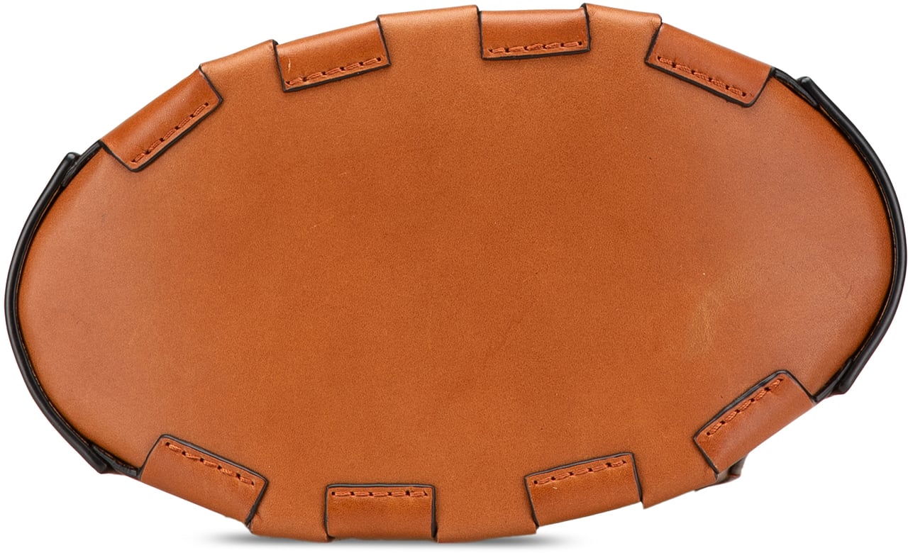 Loewe Calfskin Bamboo Bucket Bag Bruin