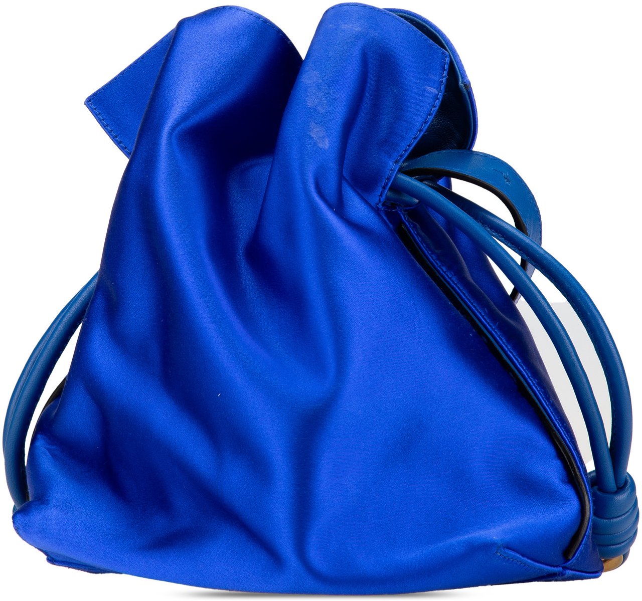 Loewe Small Satin Flamenco Knot Blauw