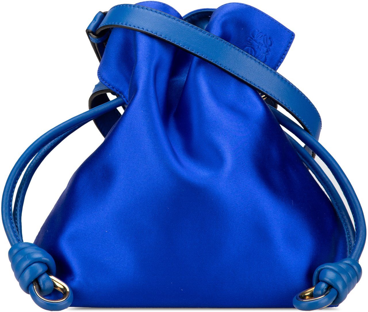 Loewe Small Satin Flamenco Knot Blauw