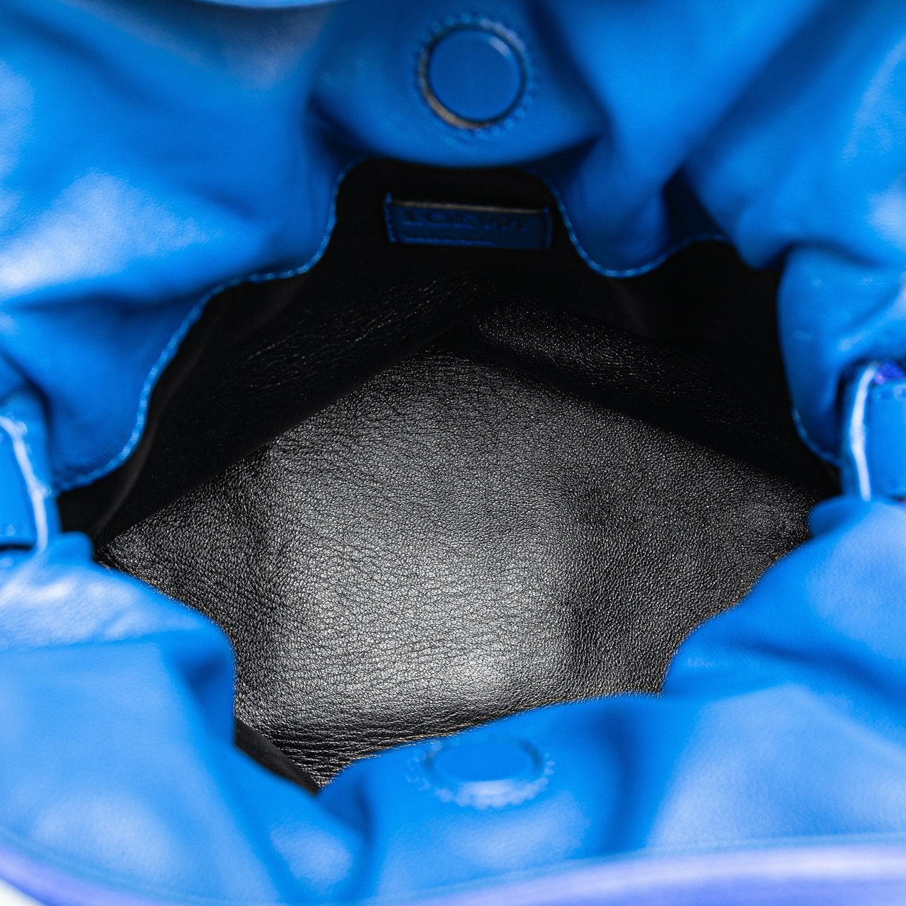 Loewe Small Satin Flamenco Knot Blauw