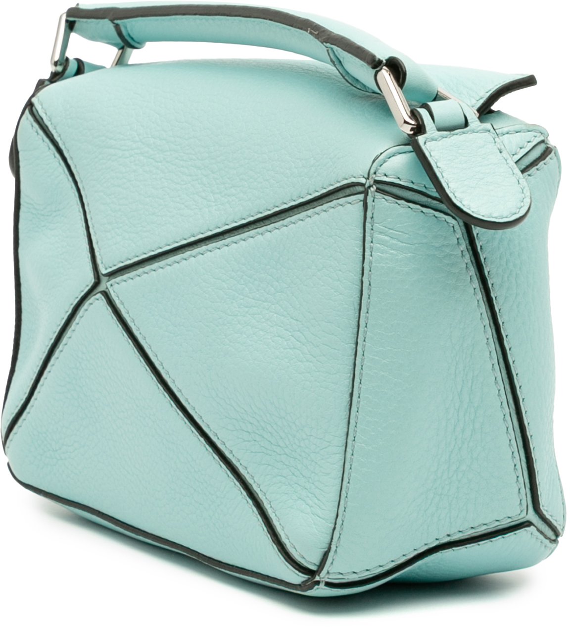 Loewe Mini Calfskin Puzzle Satchel Blauw