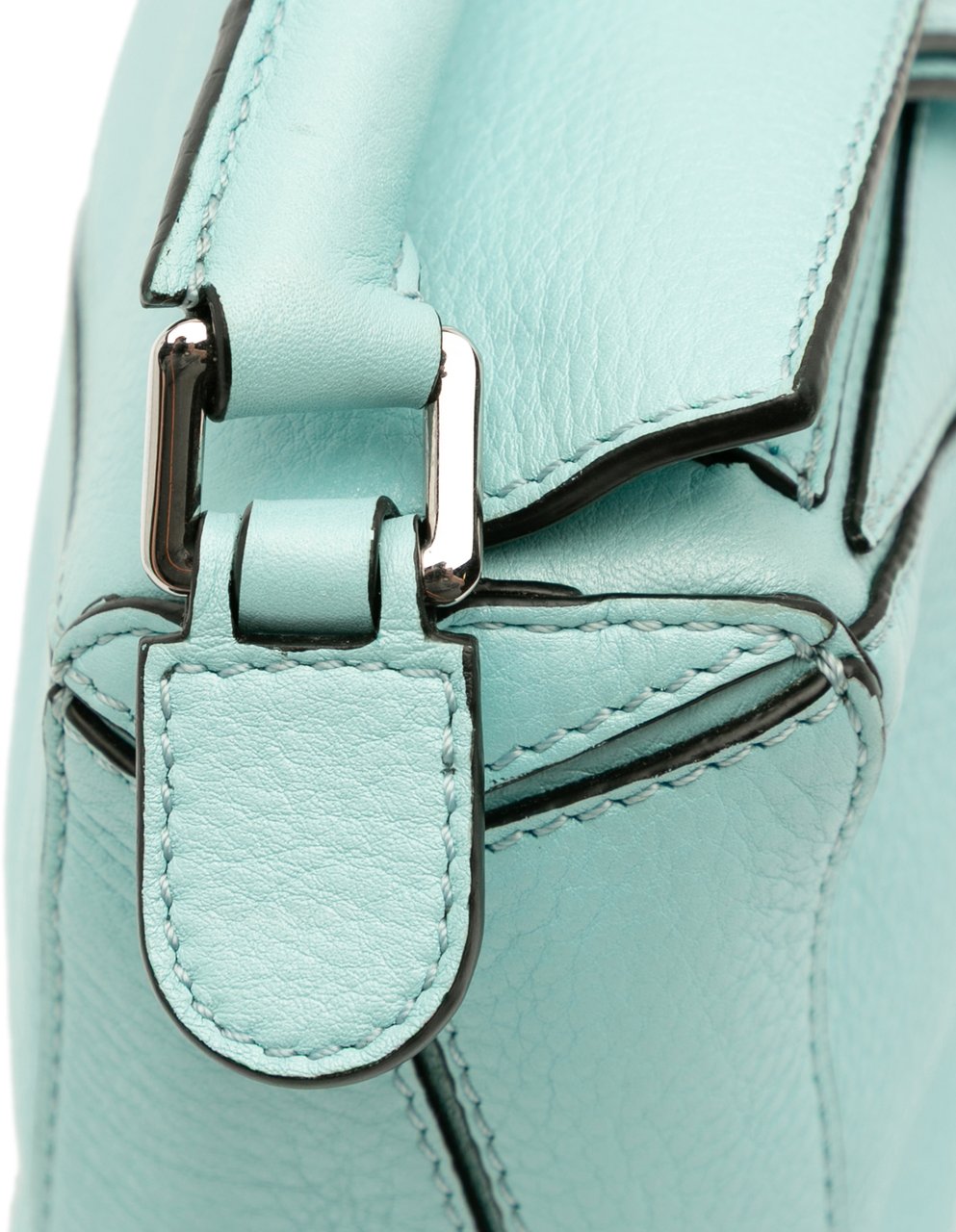 Loewe Mini Calfskin Puzzle Satchel Blauw