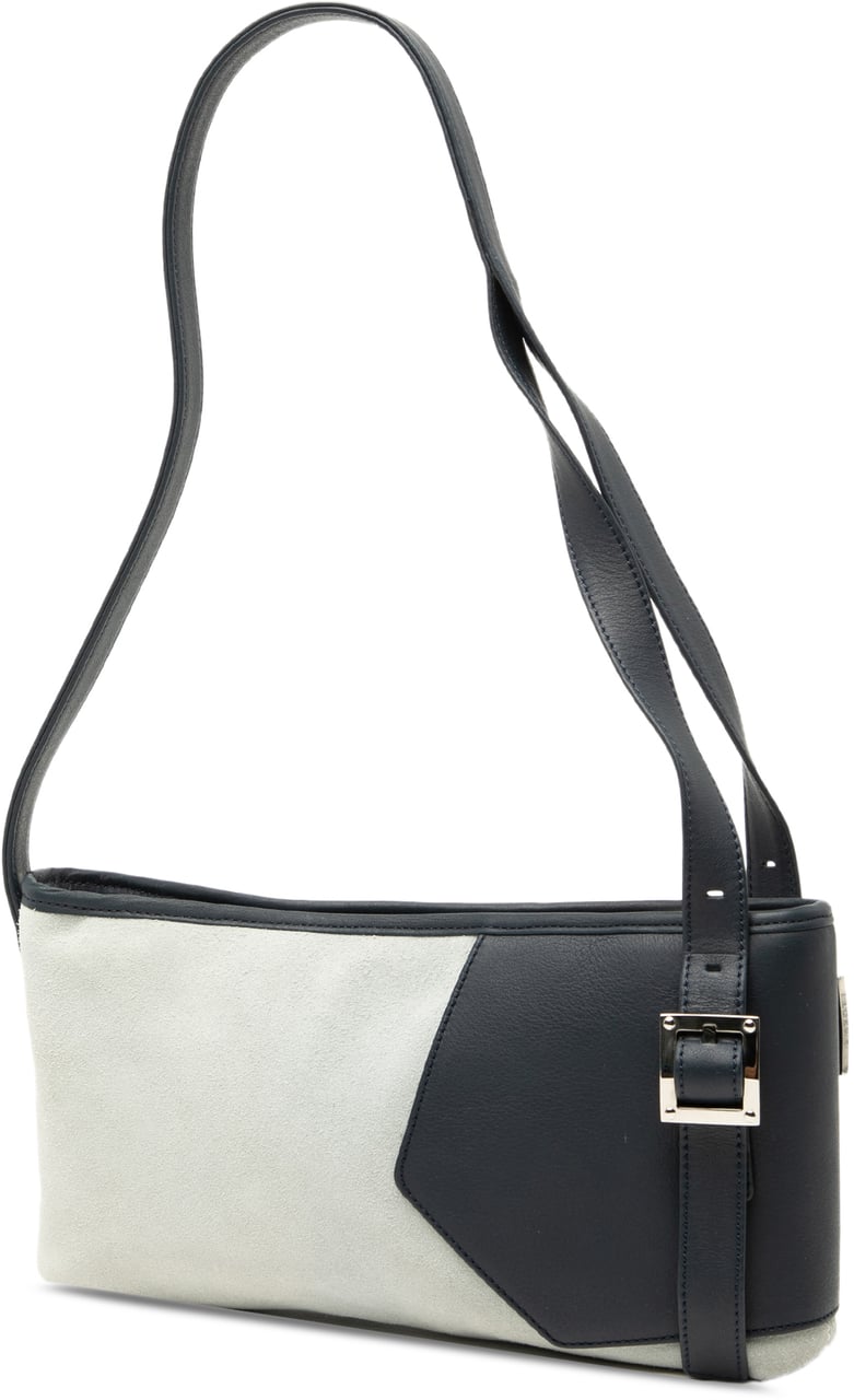 Loewe Suede Anagram Switching Shoulder Bag Grijs