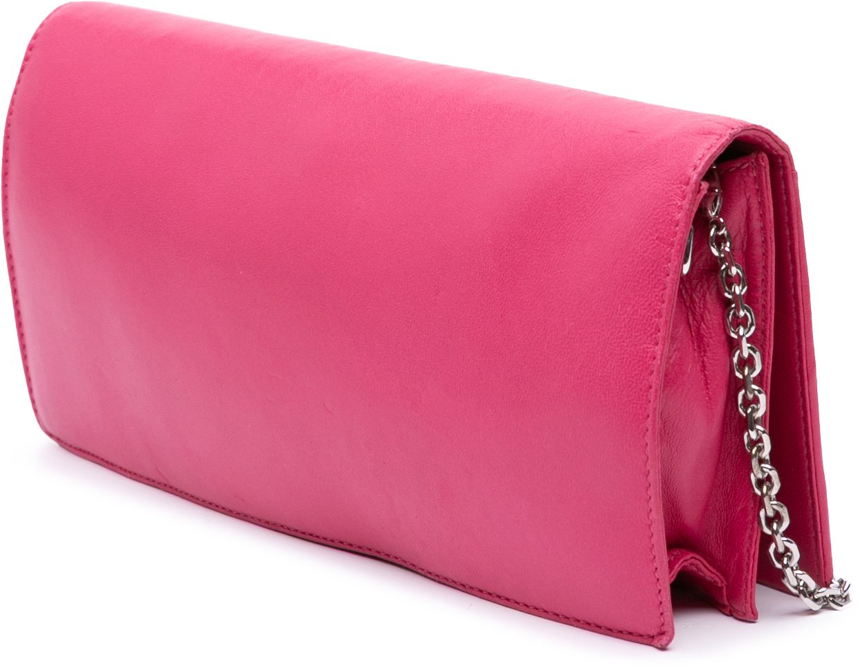 Loewe Anagram Nappa Bow Tie Clutch with Chain Roze