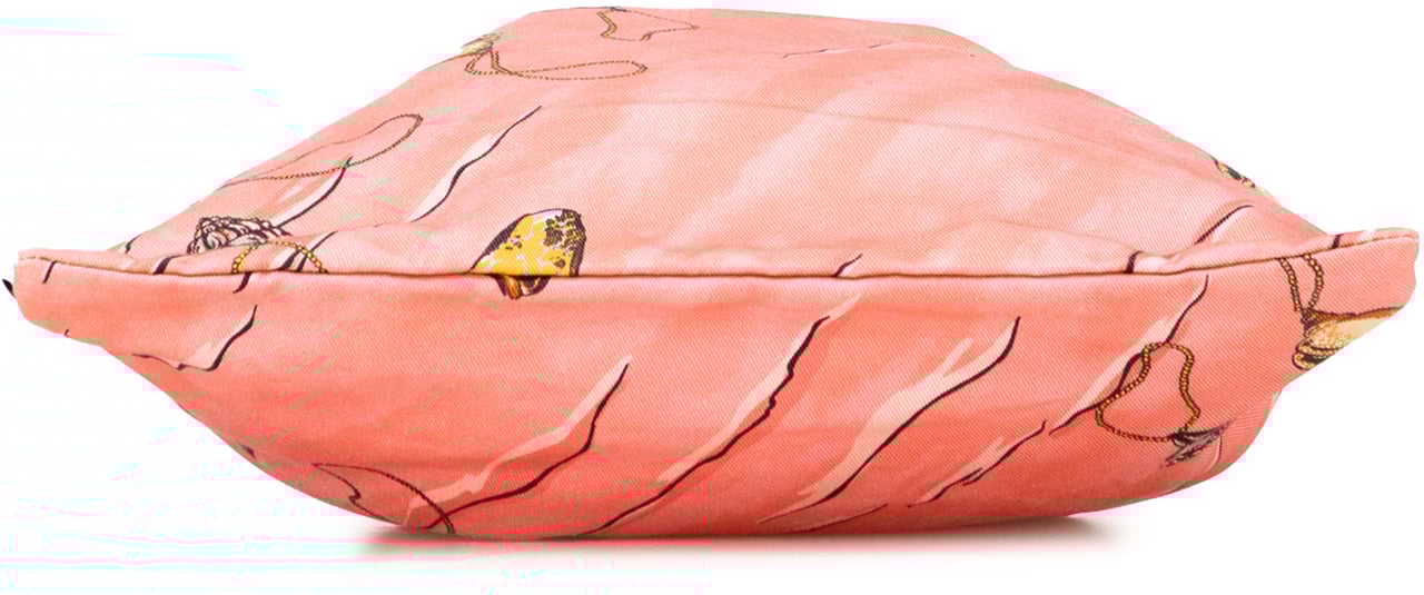 Loewe Paulas Ibiza Canvas Seashell Print Drawstring Pouch Roze