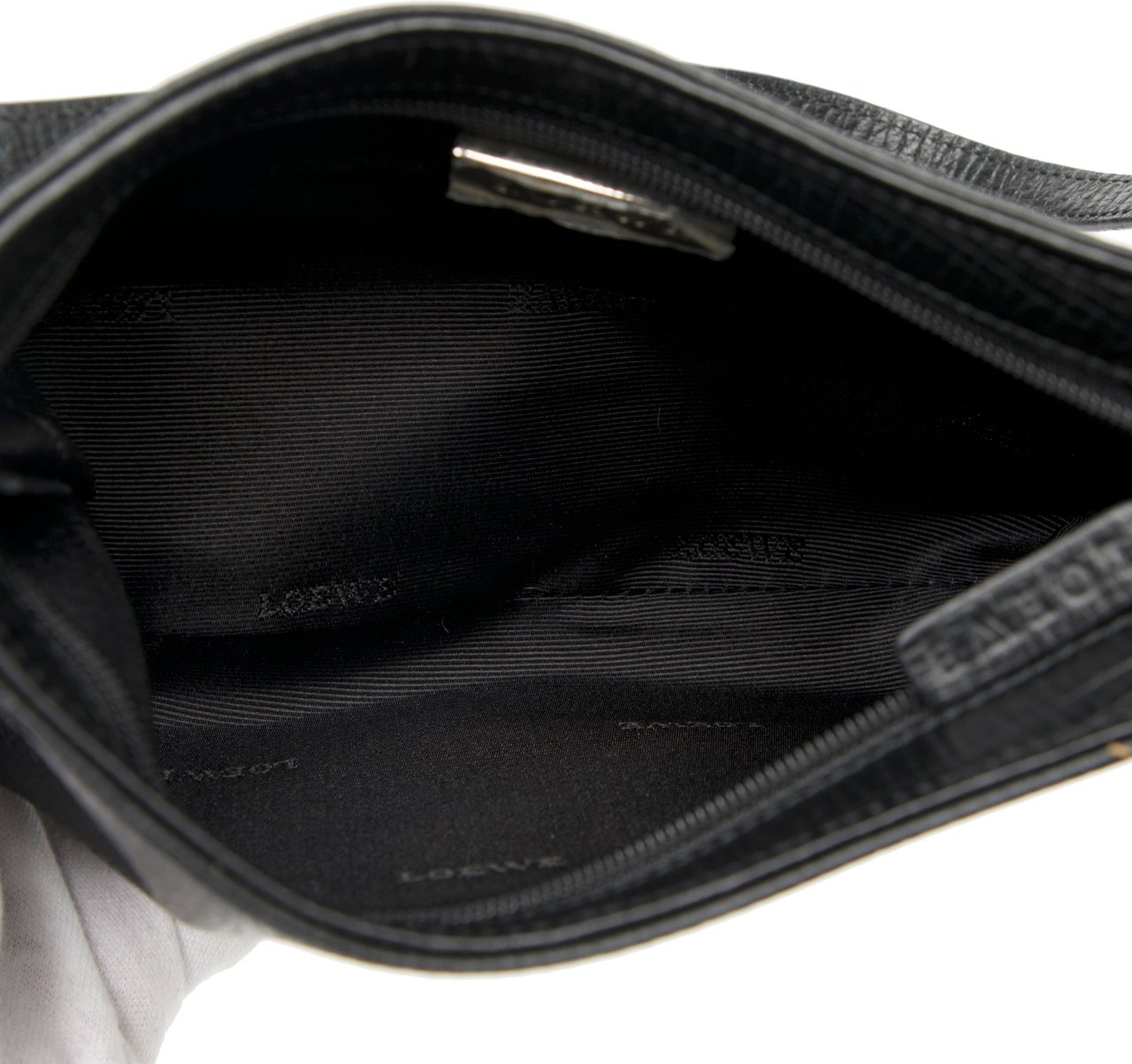 Loewe Leather Shoulder Bag Zwart