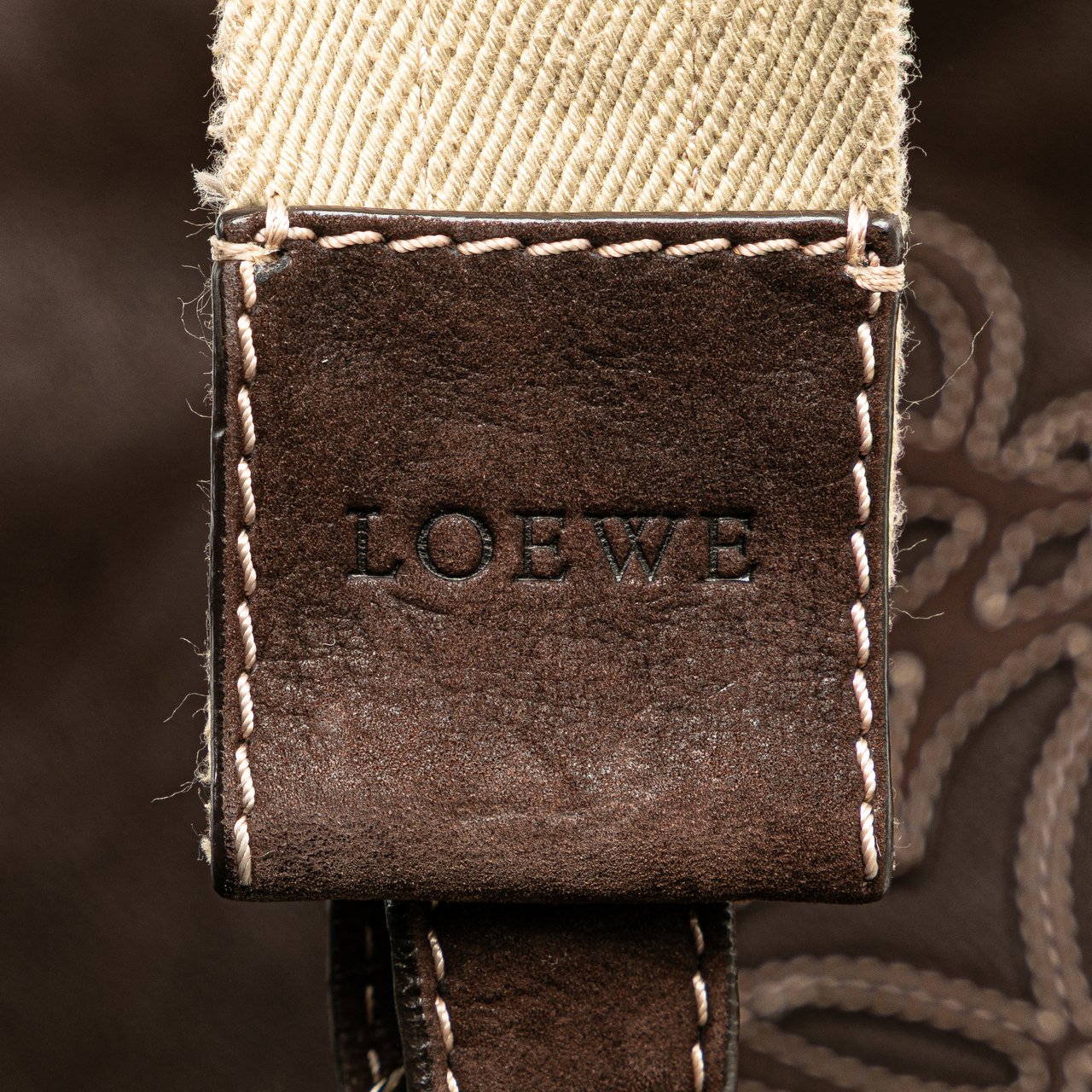 Loewe Anagram Nubuck Crossbody Bruin