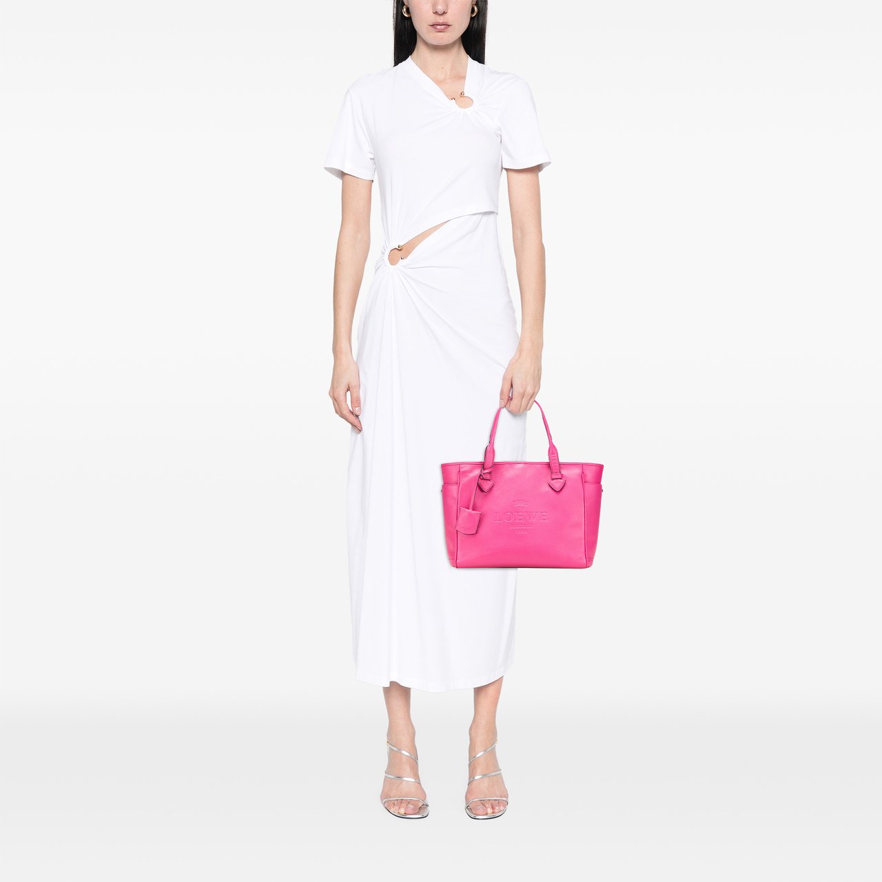 Loewe Leather Heritage Tote Roze