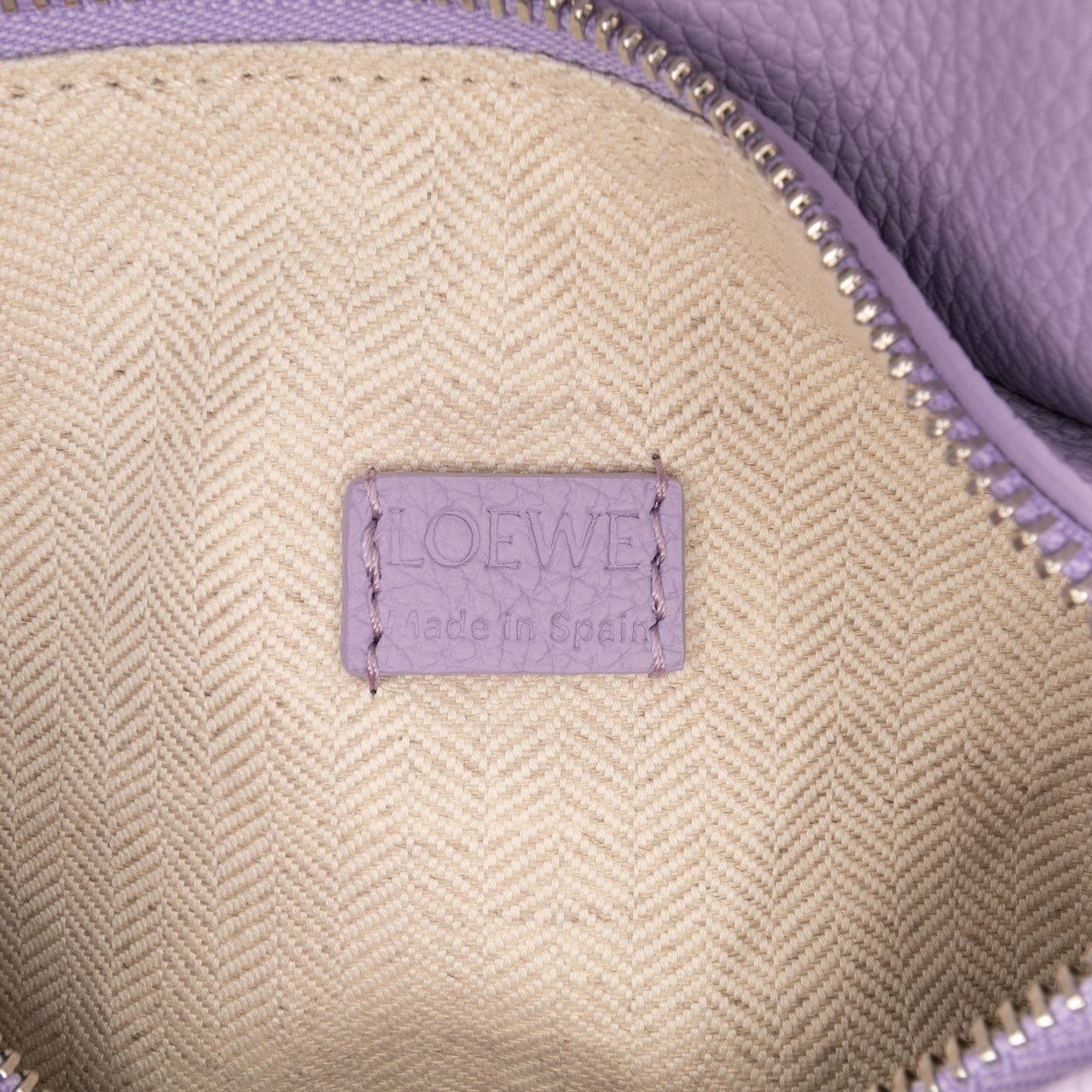 Loewe Mini Calfskin Puzzle Satchel Paars