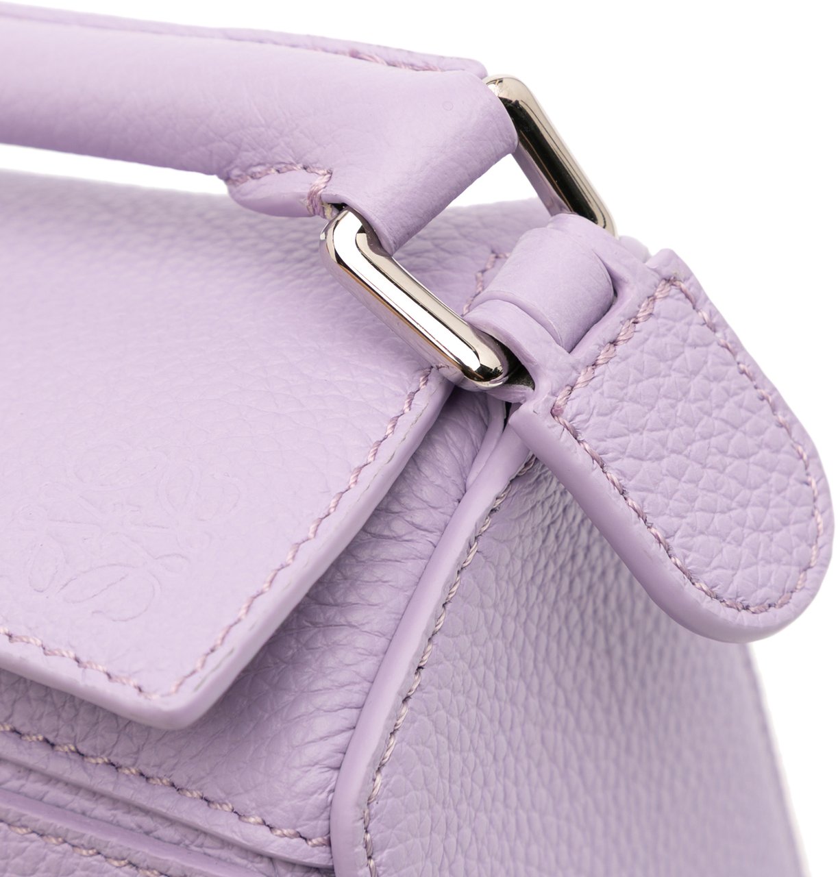 Loewe Mini Calfskin Puzzle Satchel Paars