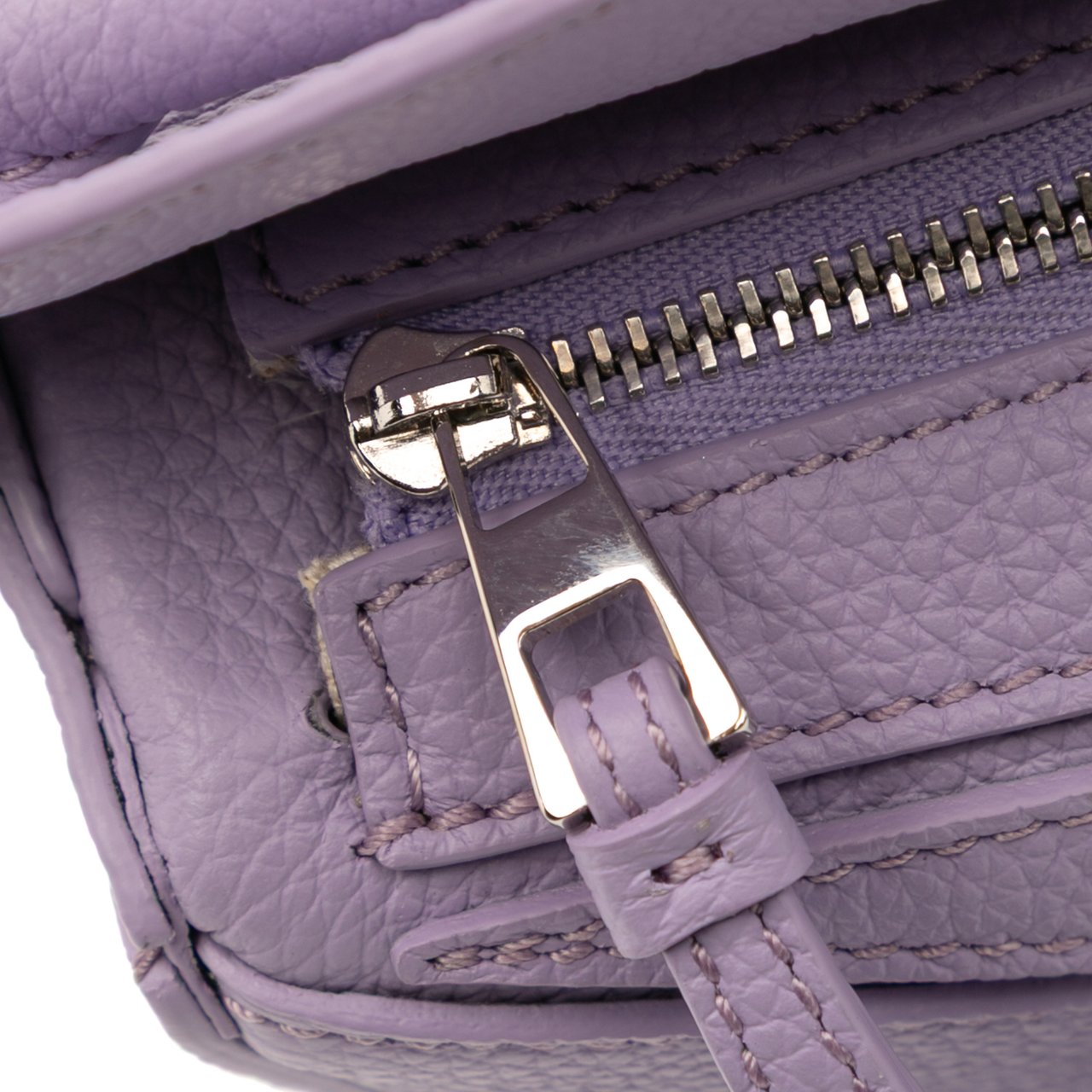 Loewe Mini Calfskin Puzzle Satchel Paars