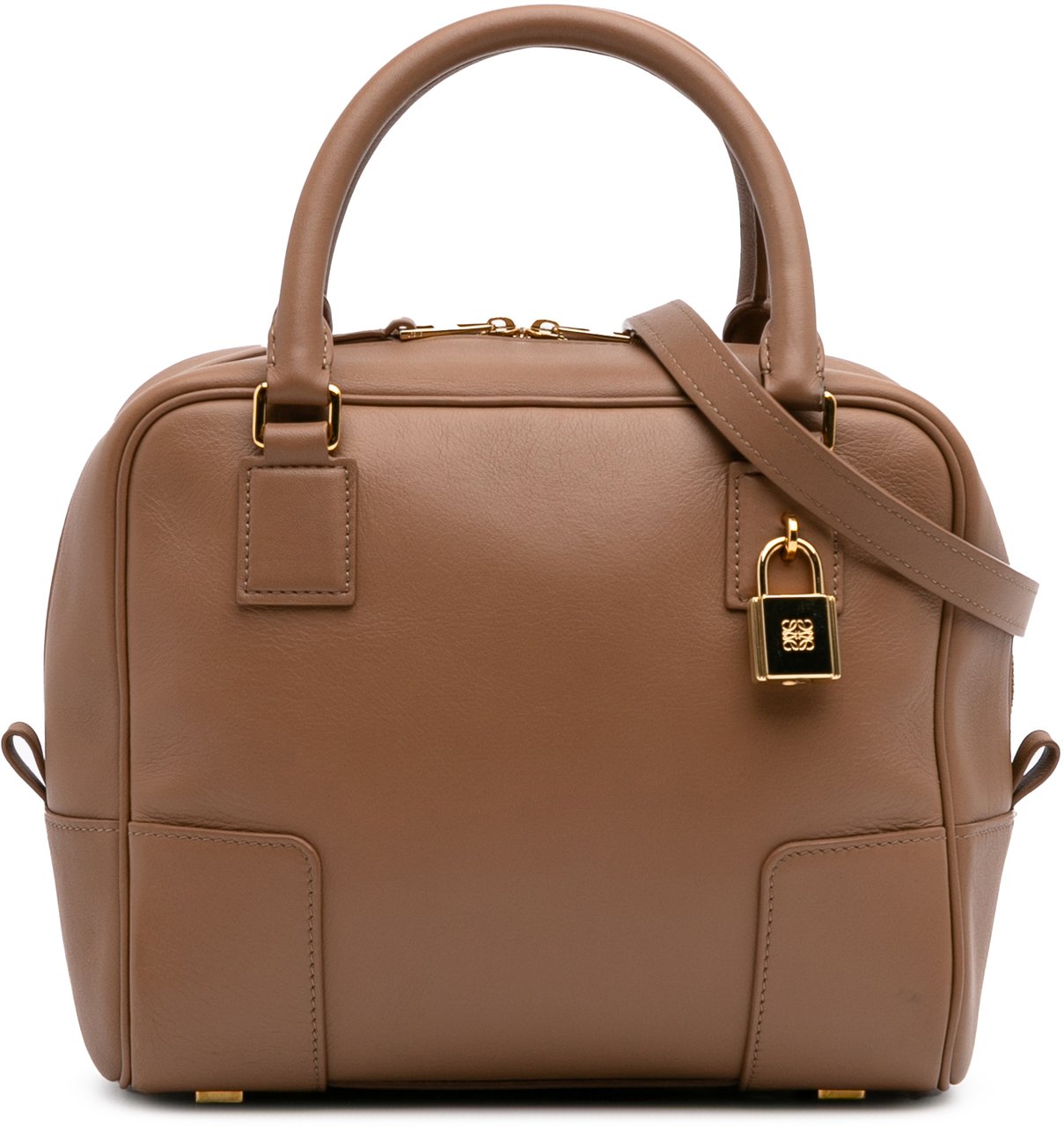 Loewe Leather Amazona Square 19 Bruin