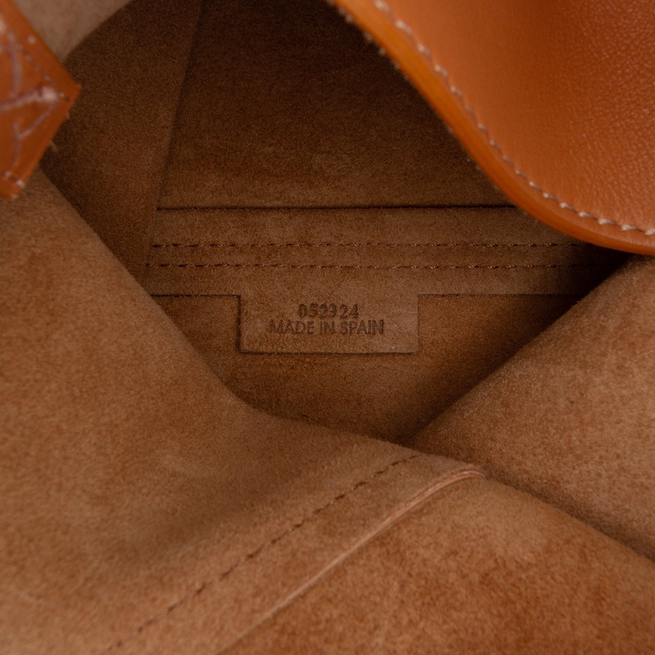 Loewe Medium Shiny Calfskin Puzzle Fold Tote Bruin