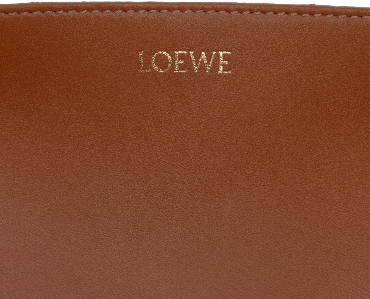 Loewe Medium Shiny Calfskin Puzzle Fold Tote Bruin