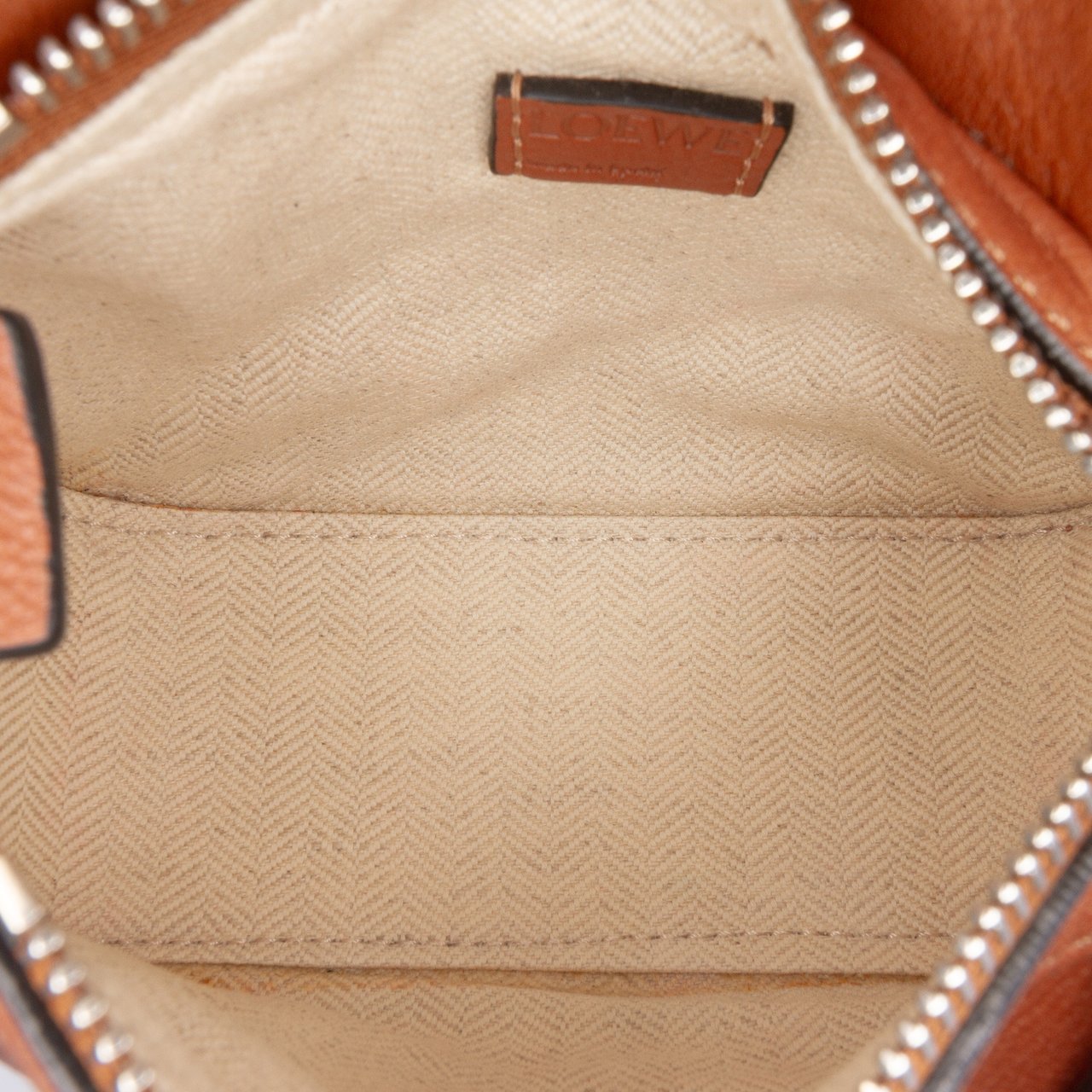 Loewe Nano Calfskin Puzzle Satchel Bruin