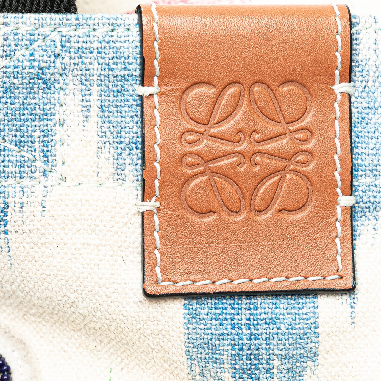 Loewe Paula's Ibiza Canvas Beach Cabas Tote Wit