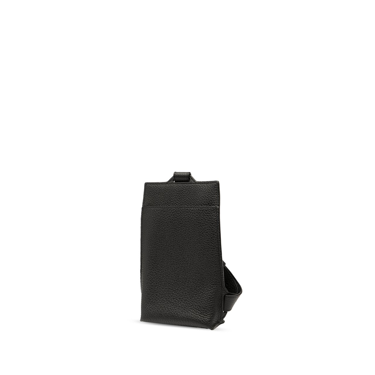 Loewe Grained Calfskin Vertical T Pocket Pouch Zwart