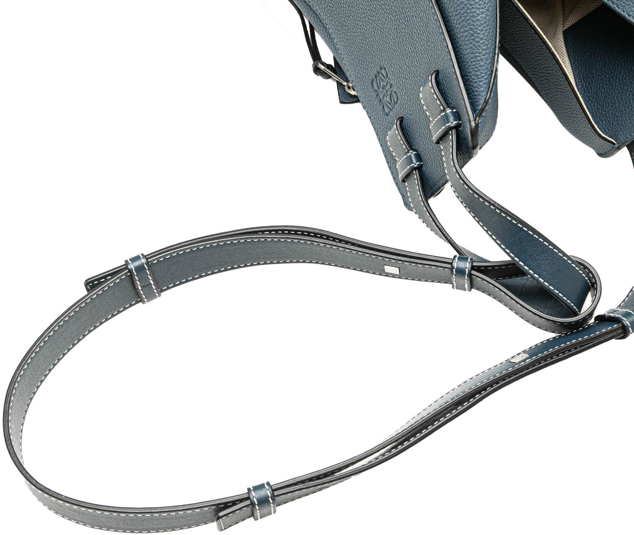 Loewe Small Leather Hammock Bag Blauw