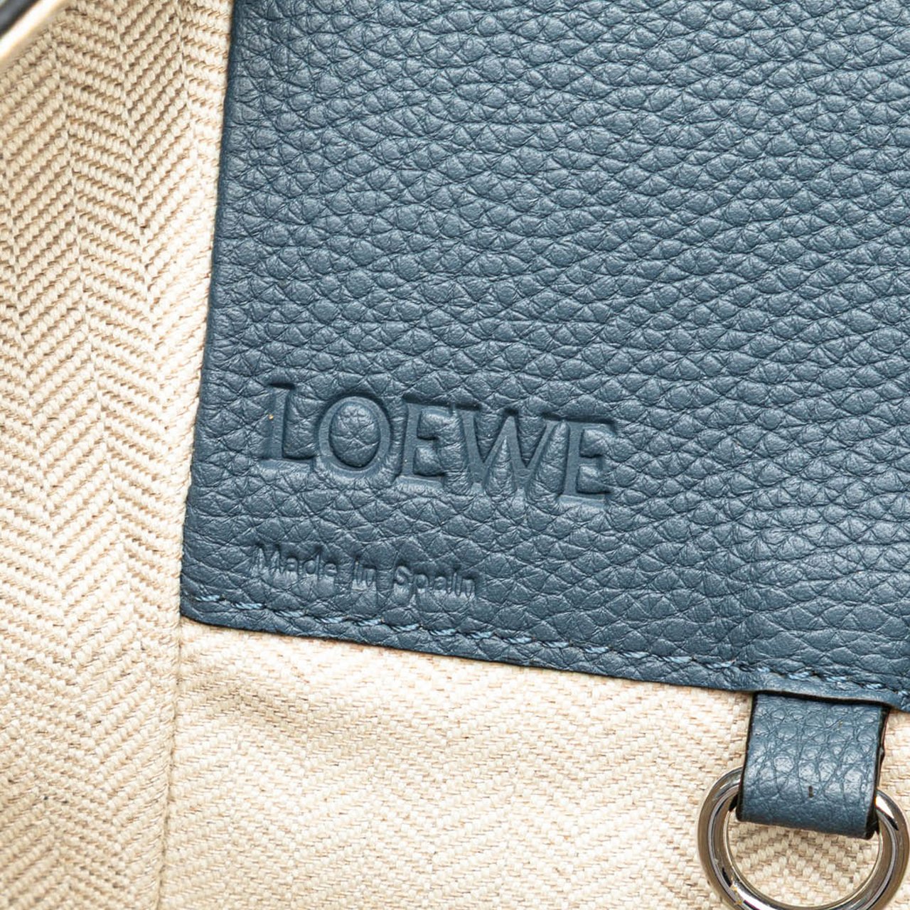 Loewe Small Leather Hammock Bag Blauw