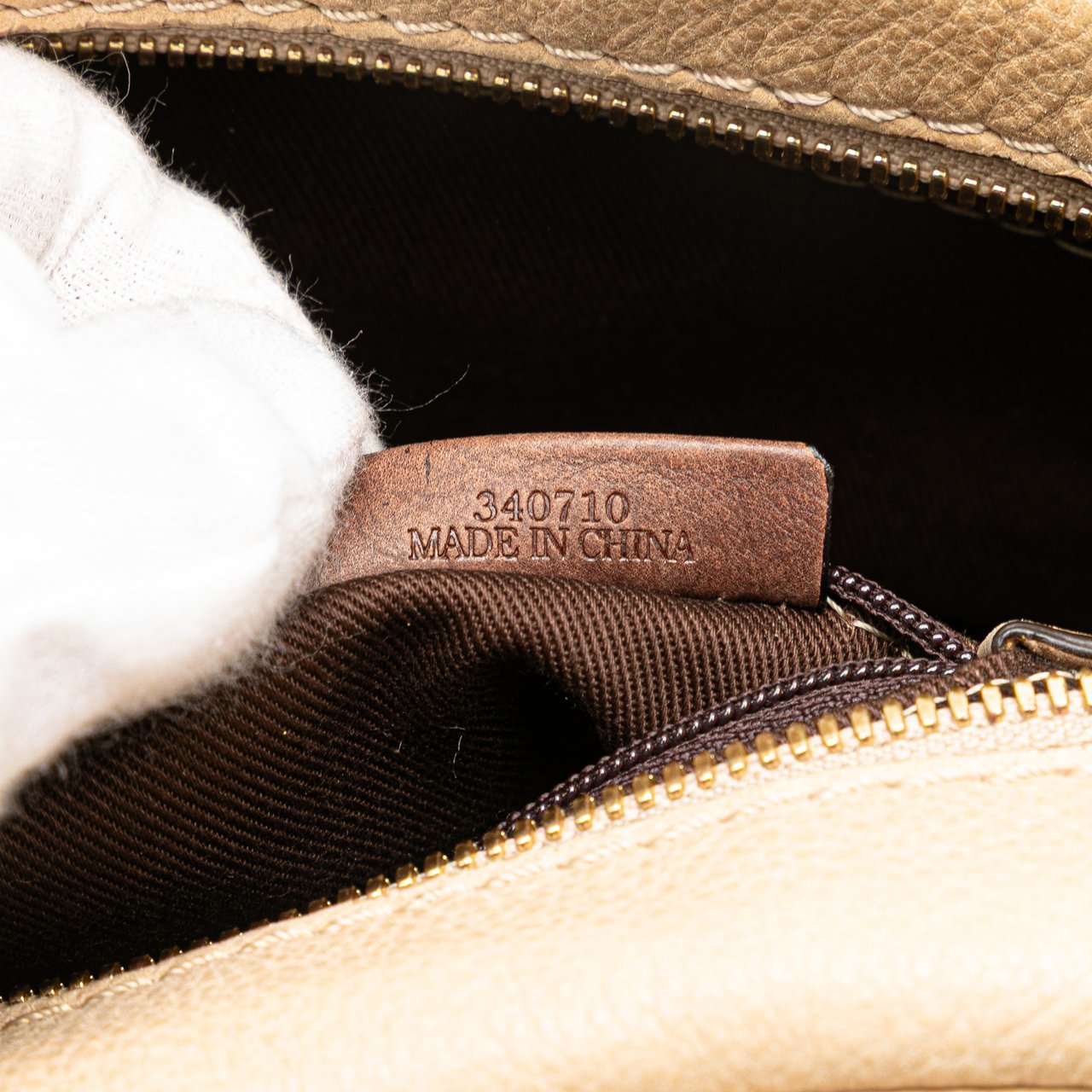 Loewe Mini Anagram Leather Tassel Handbag Bruin