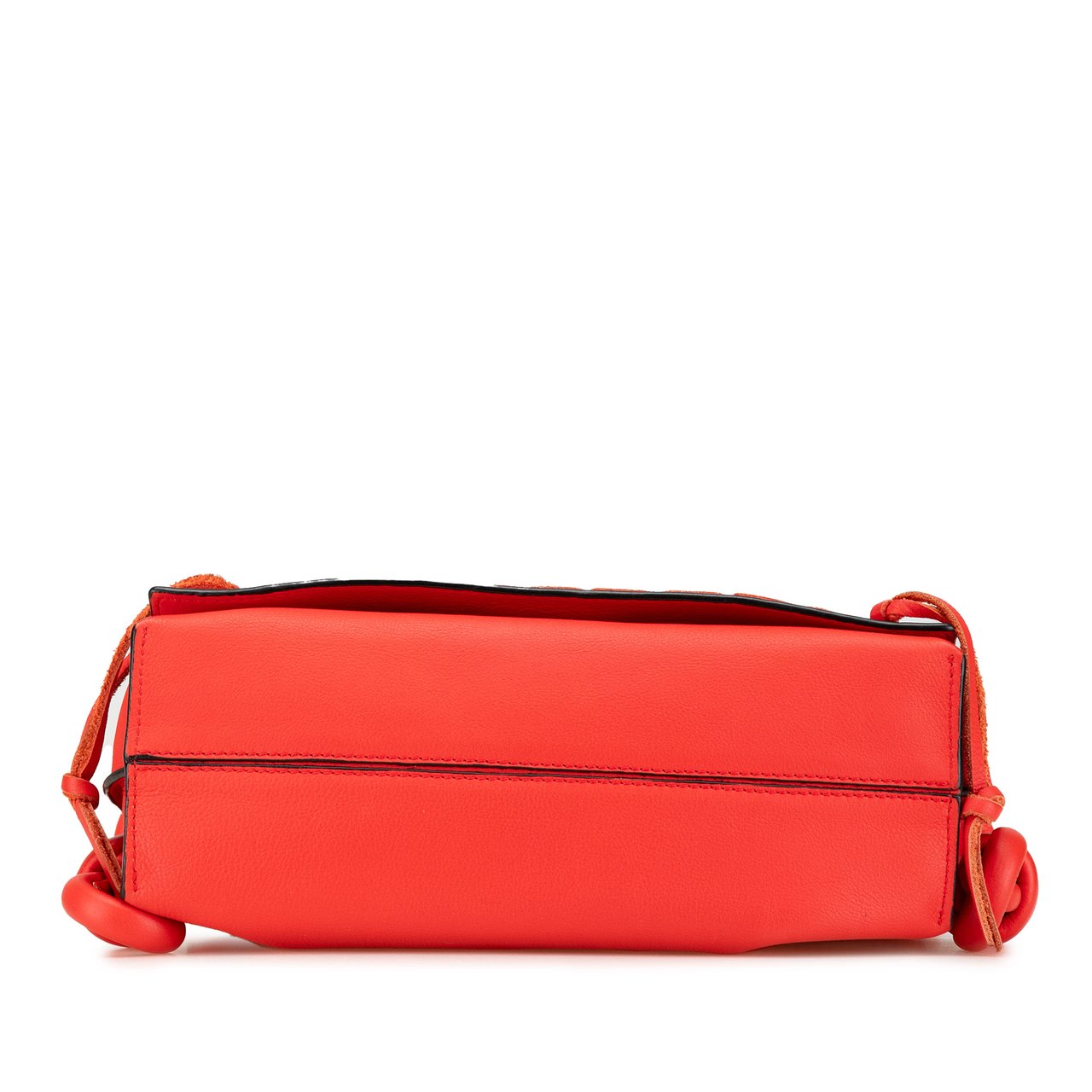 Loewe Leather Flamenco Knot Whipstitch Crossbody Rood