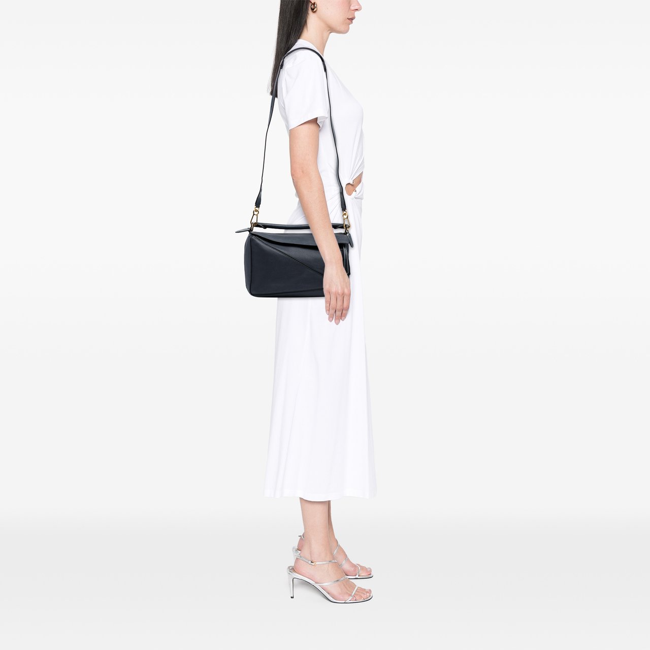 Loewe Medium Calfskin Puzzle Satchel Zwart