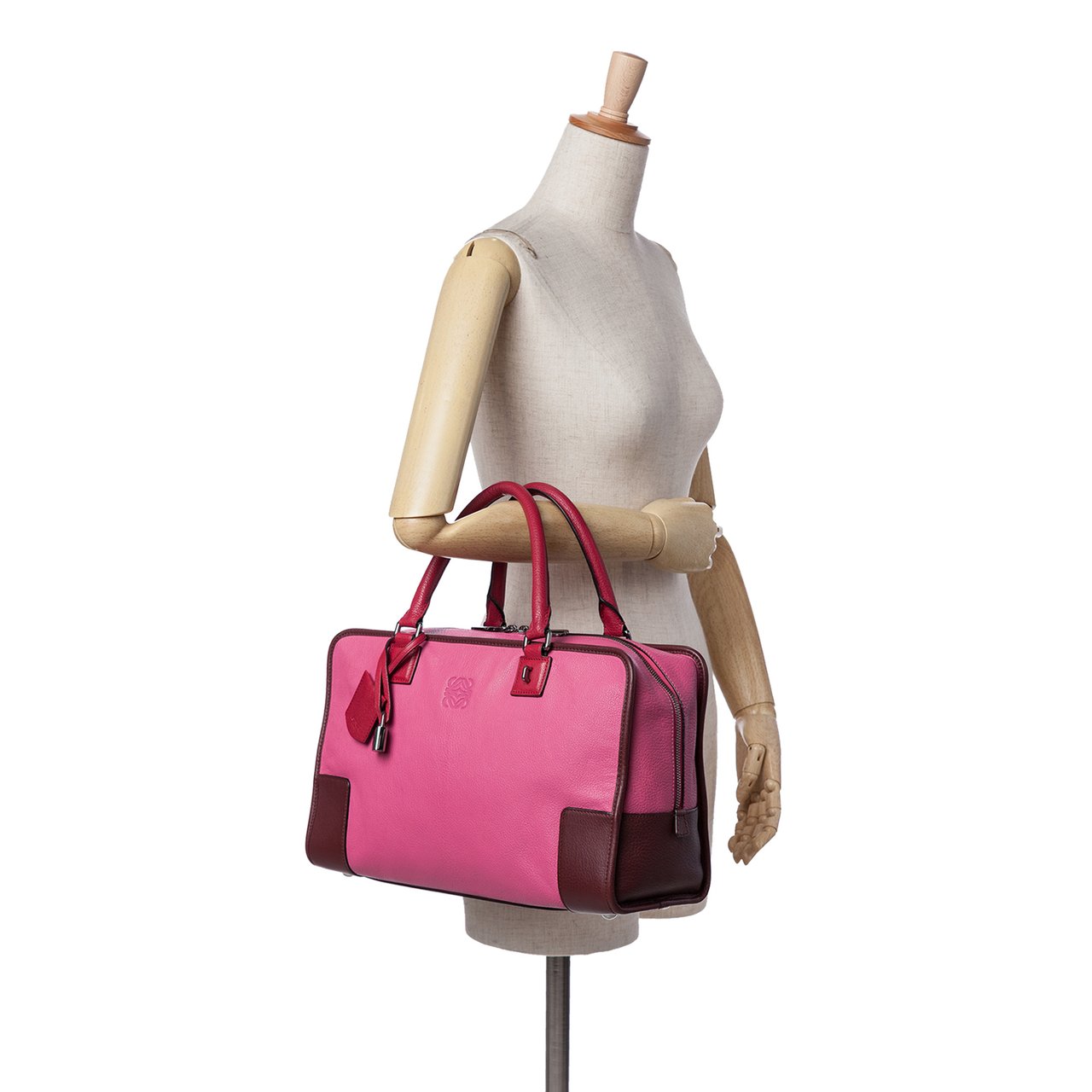 Loewe Tricolor Goatskin Amazona 36 Roze