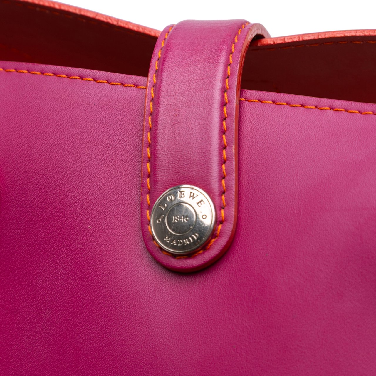 Loewe Anagram Leather Leo Tote Roze
