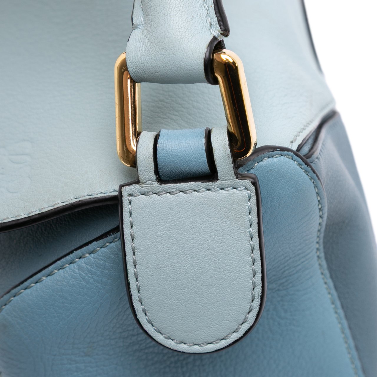 Loewe Small Tricolor Calfskin Puzzle Satchel Blauw