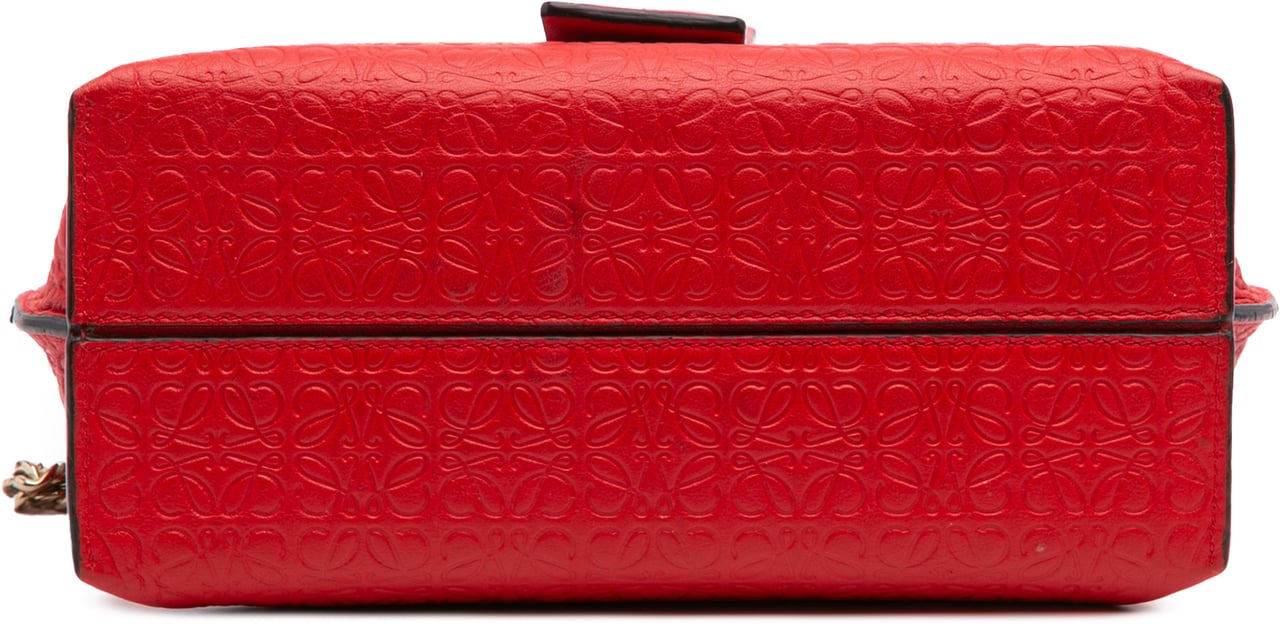 Loewe Leather Repeat Anagram Avenue Crossbody Rood
