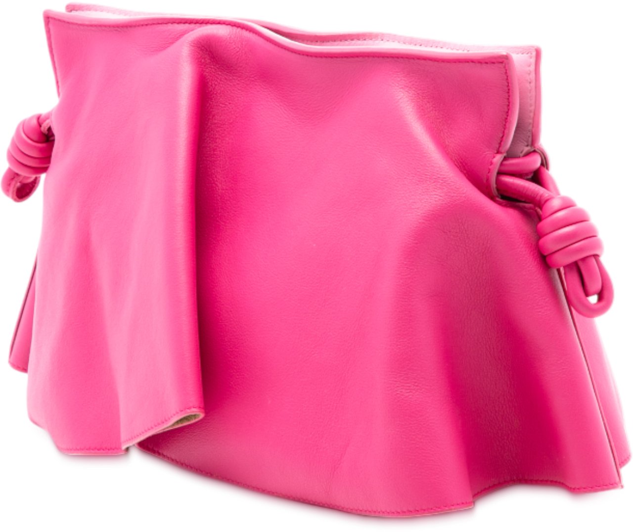 Loewe Paula Ibiza Mini Petal Nappa Flamenco Knot Crossbody Roze