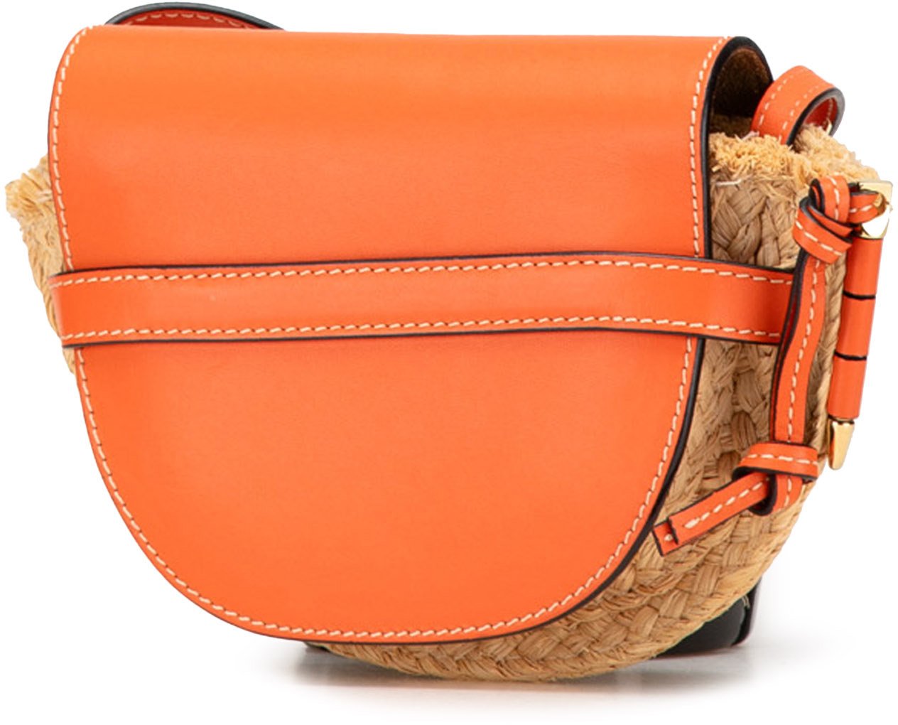Loewe Mini Raffia Gate Crossbody Bruin