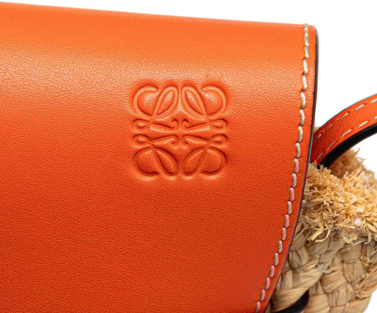 Loewe Mini Raffia Gate Crossbody Bruin