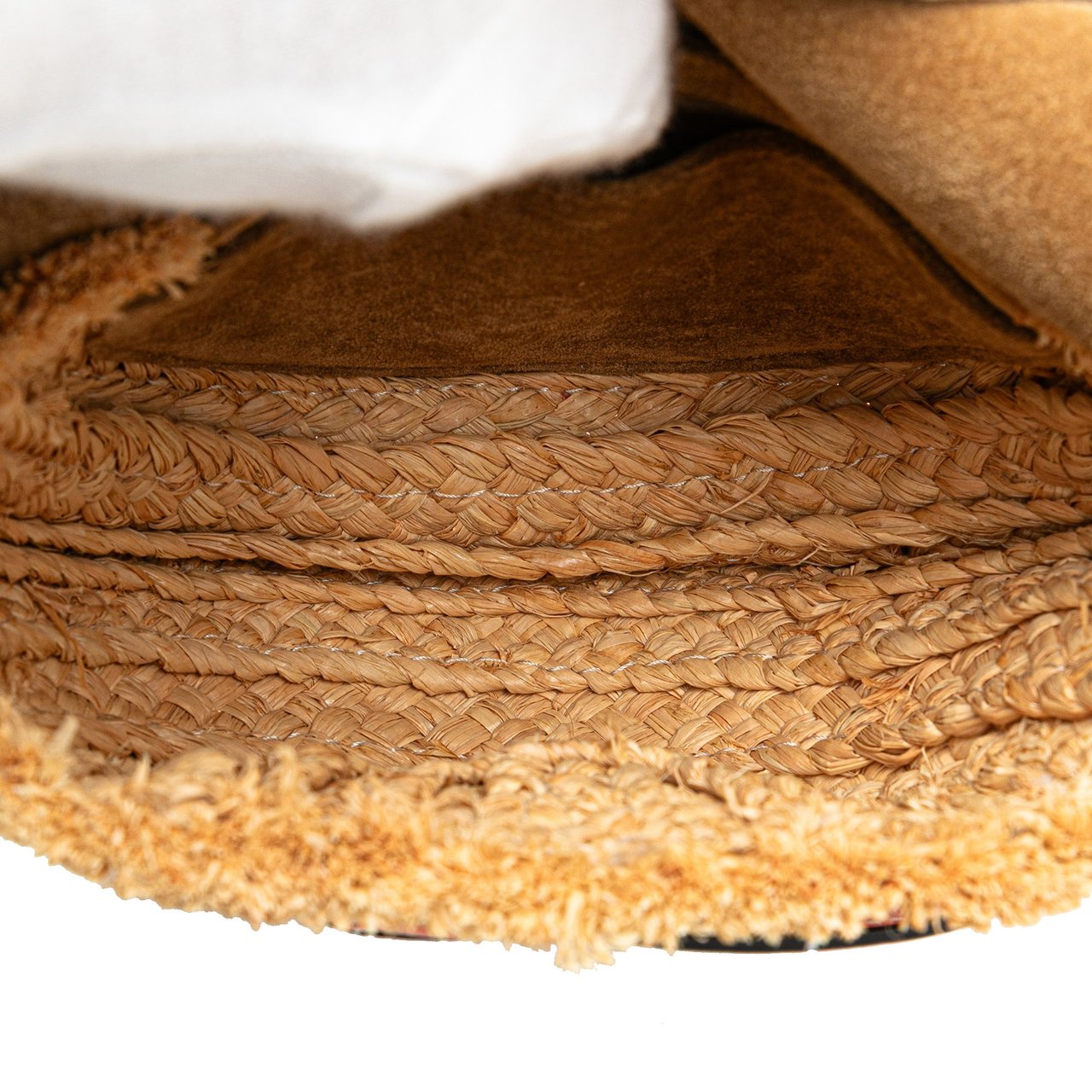 Loewe Mini Raffia Gate Crossbody Bruin