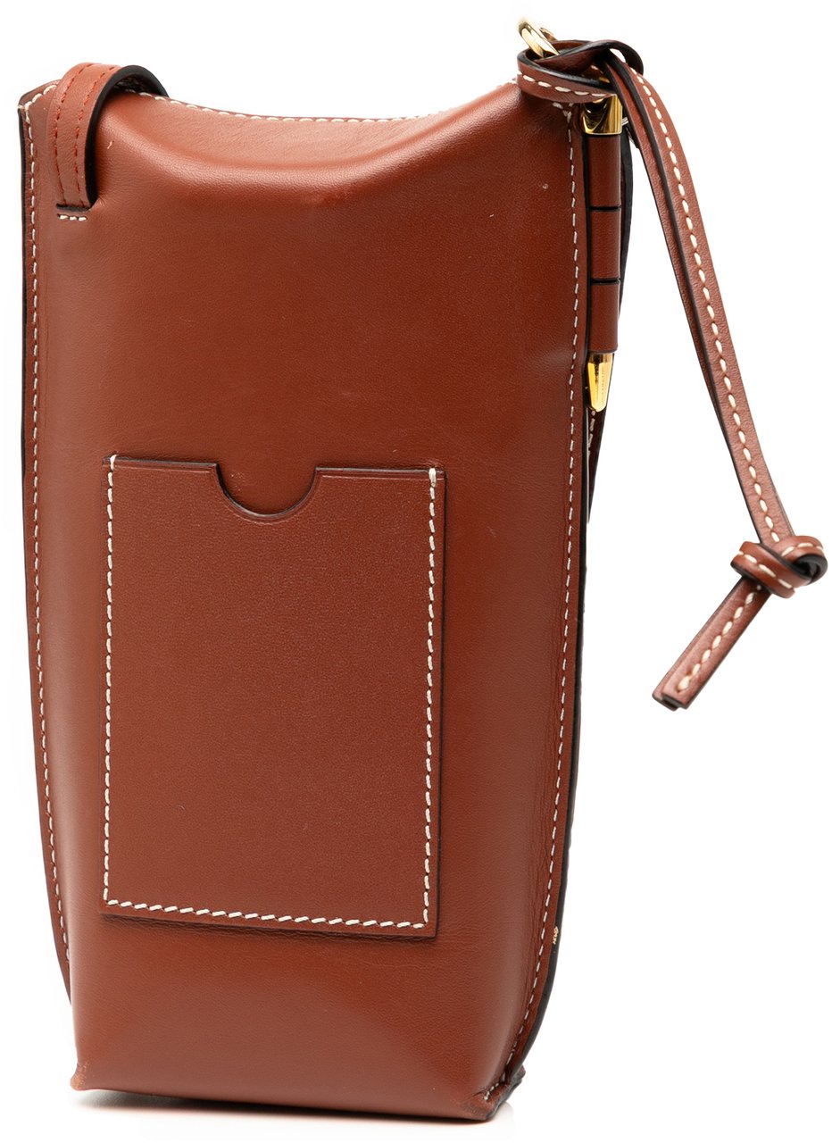 Loewe Leather Gate Pocket Crossbody Bruin