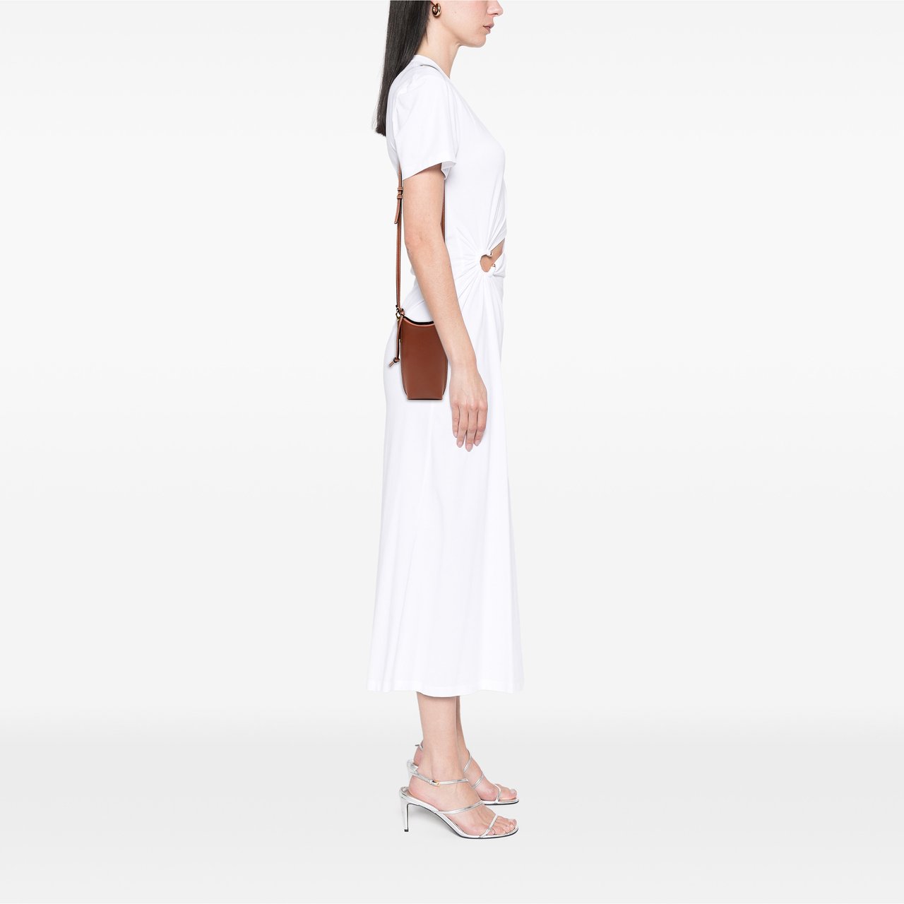 Loewe Leather Gate Pocket Crossbody Bruin