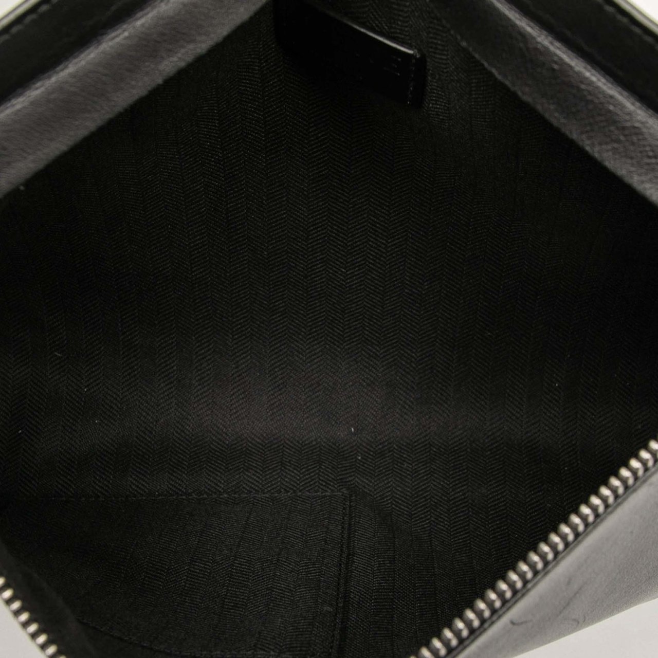 Loewe Leather Logo T Pouch Zwart