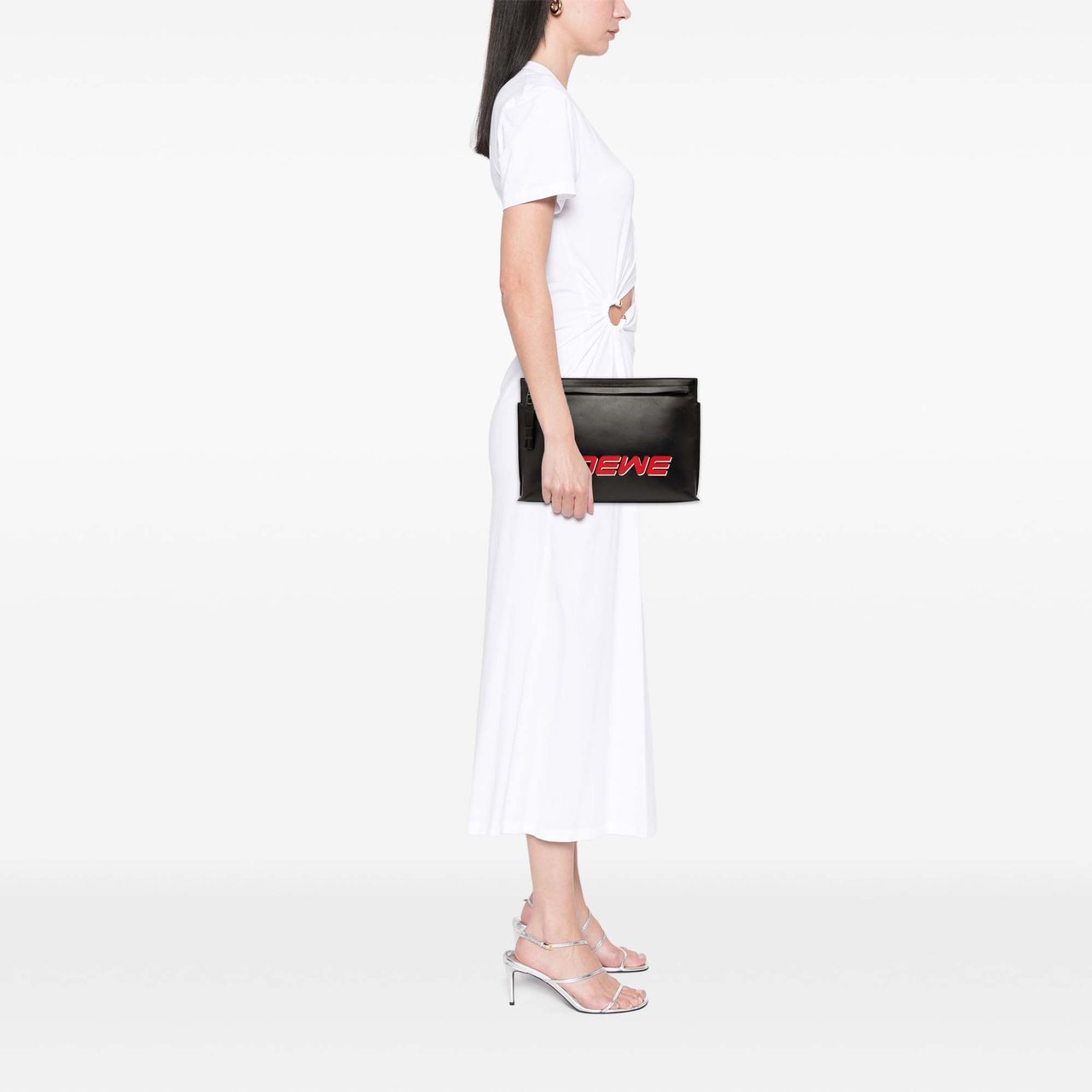 Loewe Leather Logo T Pouch Zwart