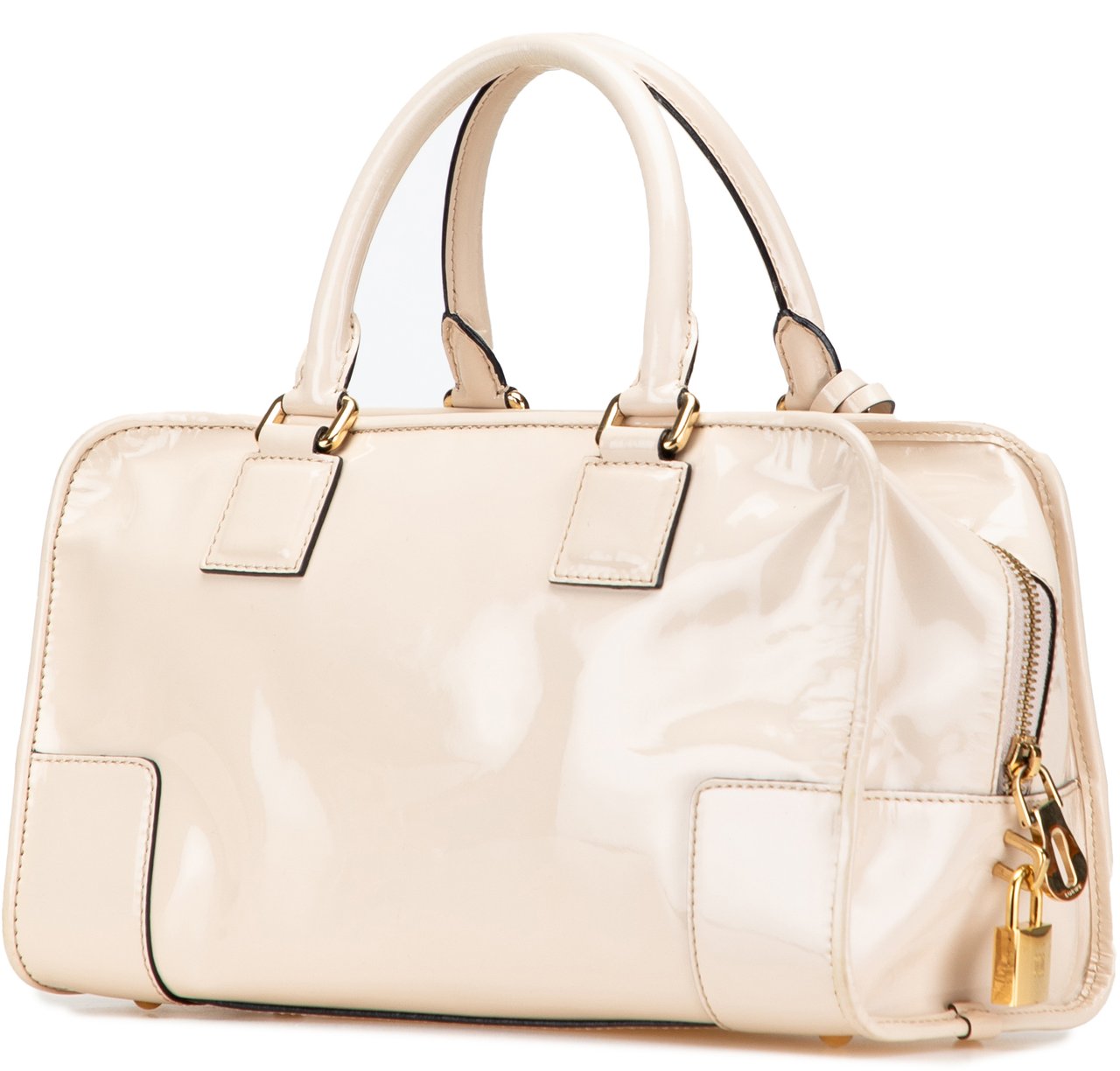 Loewe Patent Amazona 28 Handbag Bruin