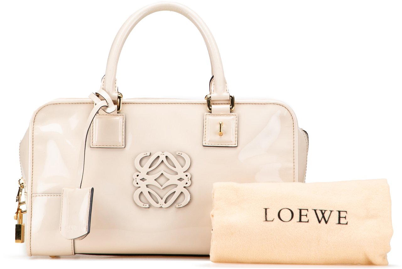 Loewe Patent Amazona 28 Handbag Bruin