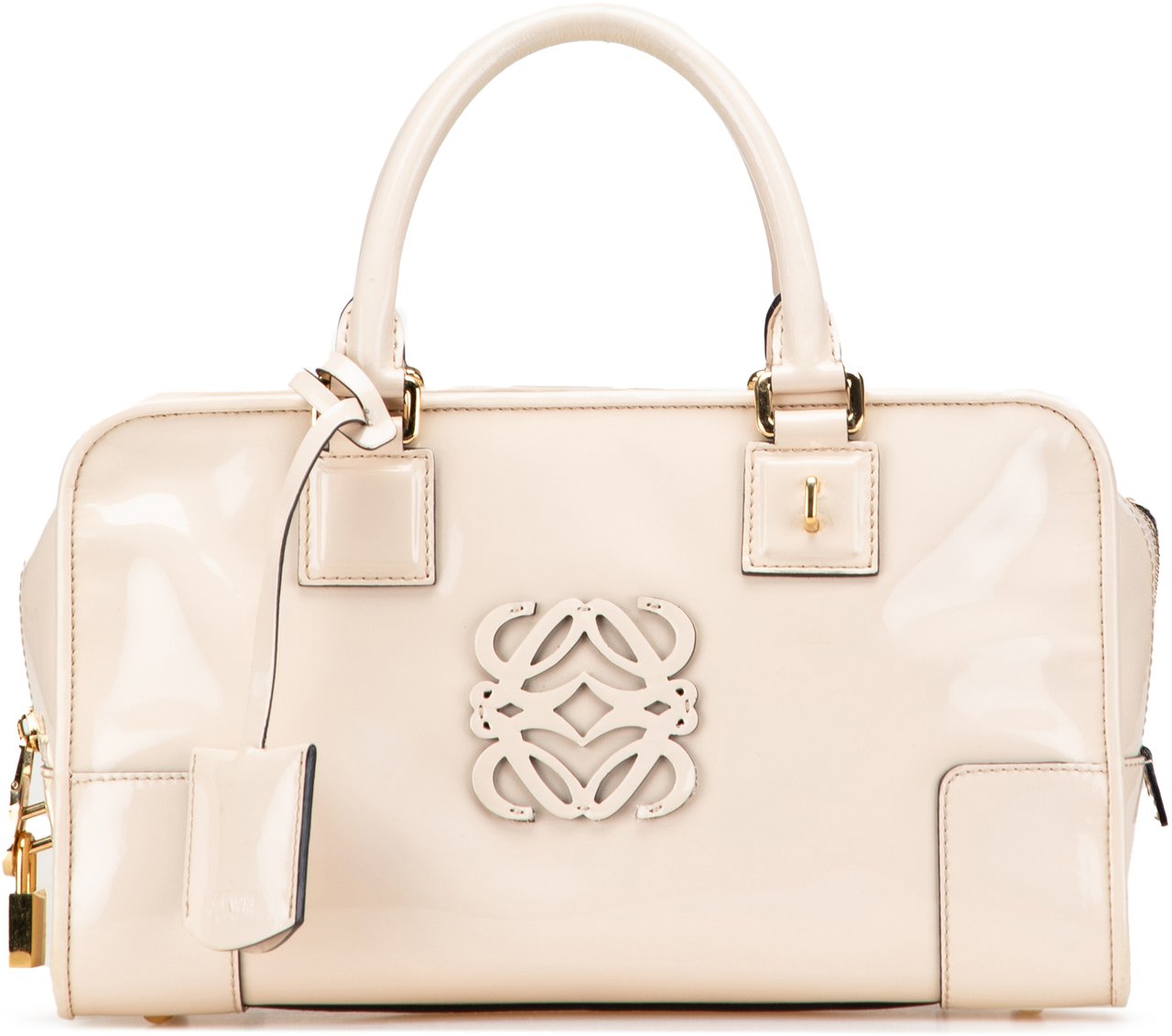 Loewe Patent Amazona 28 Handbag Bruin