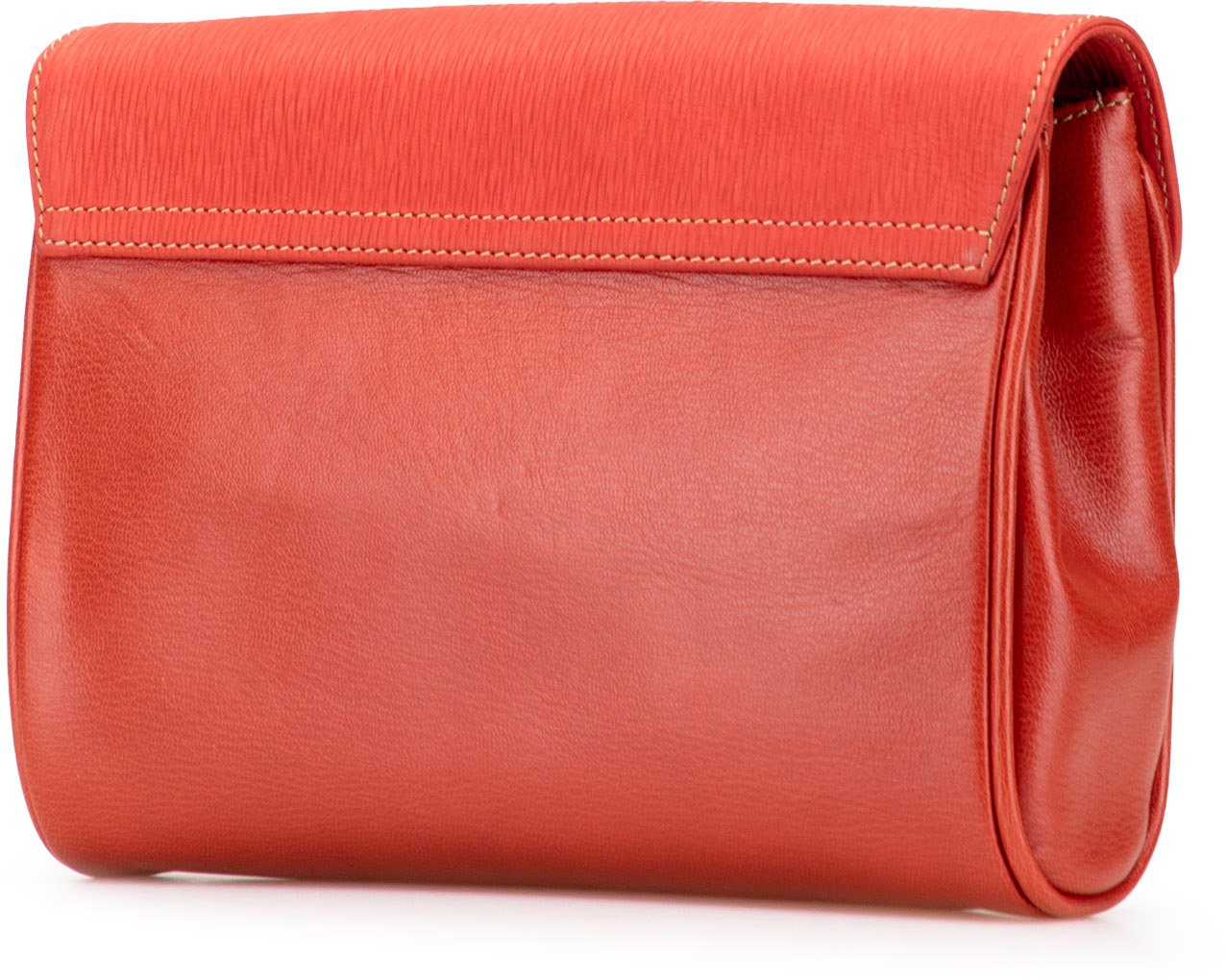 Loewe Leather Velazquez Twist Clutch Rood