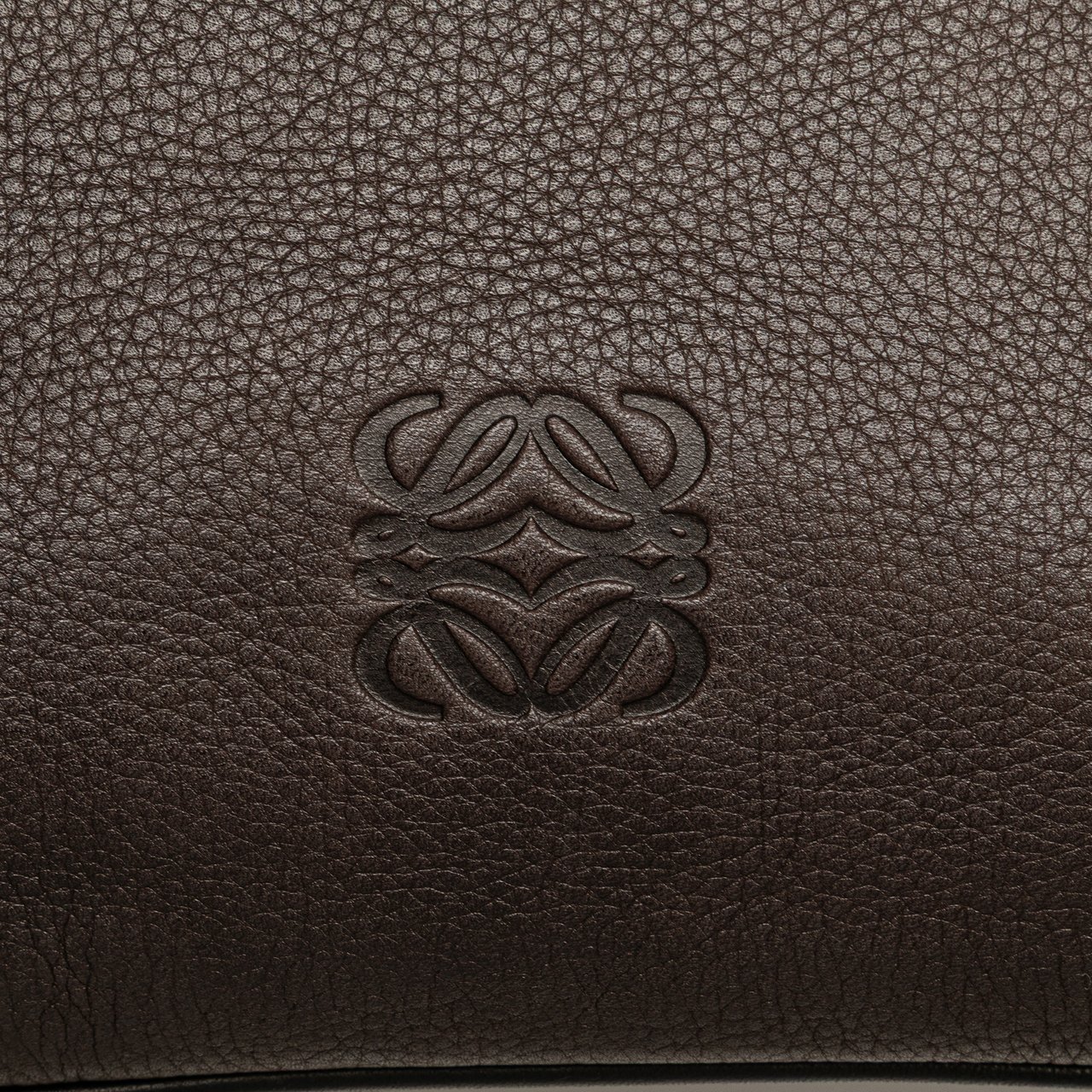 Loewe Anagram Leather Messenger Bag Bruin