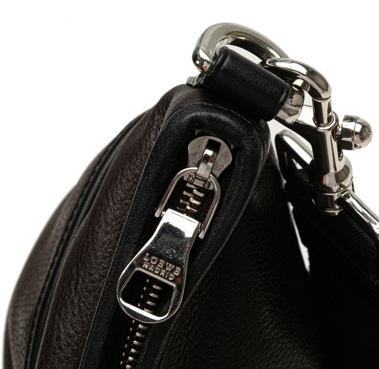 Loewe Anagram Leather Messenger Bag Bruin